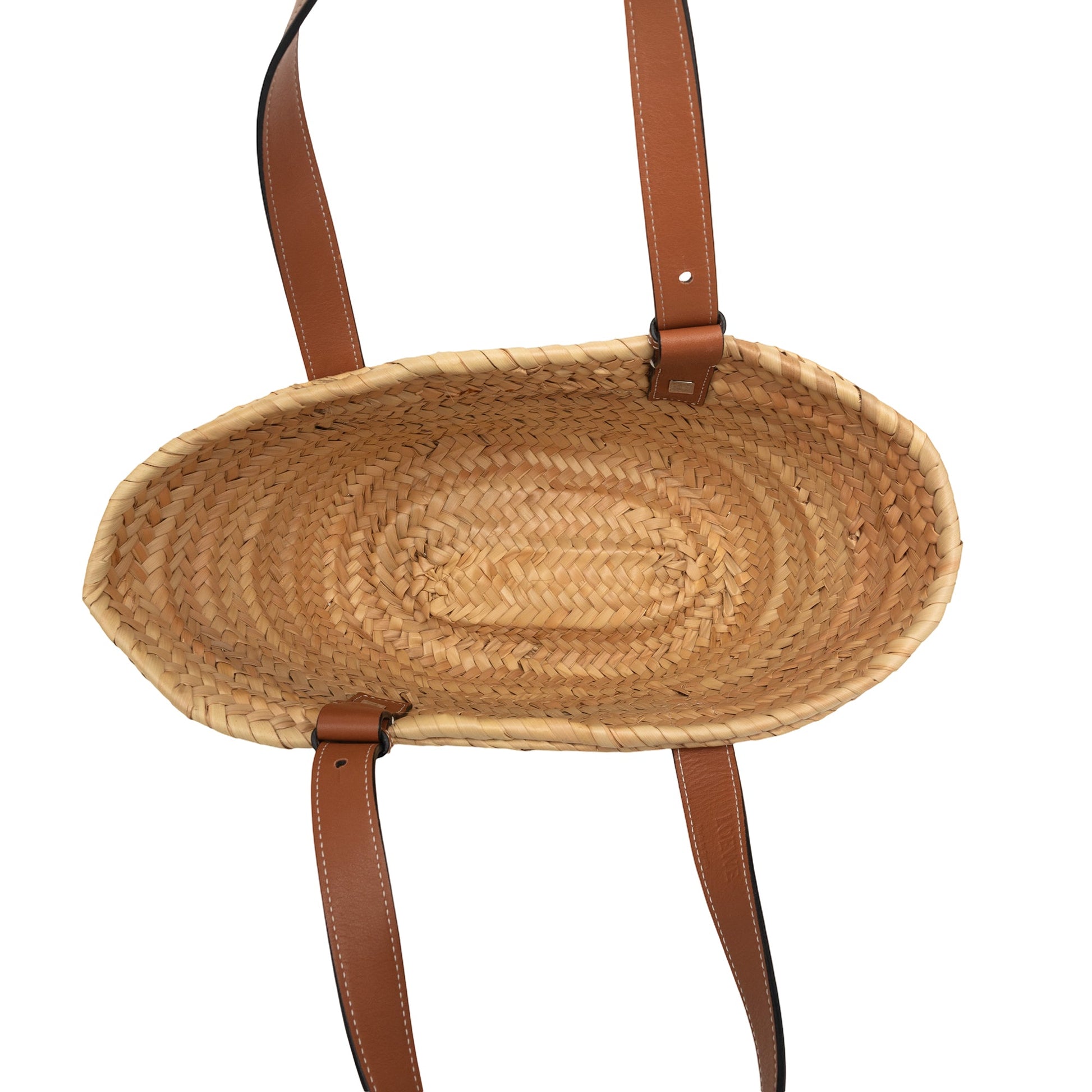 LOEWE Small Raffia Basket Tote