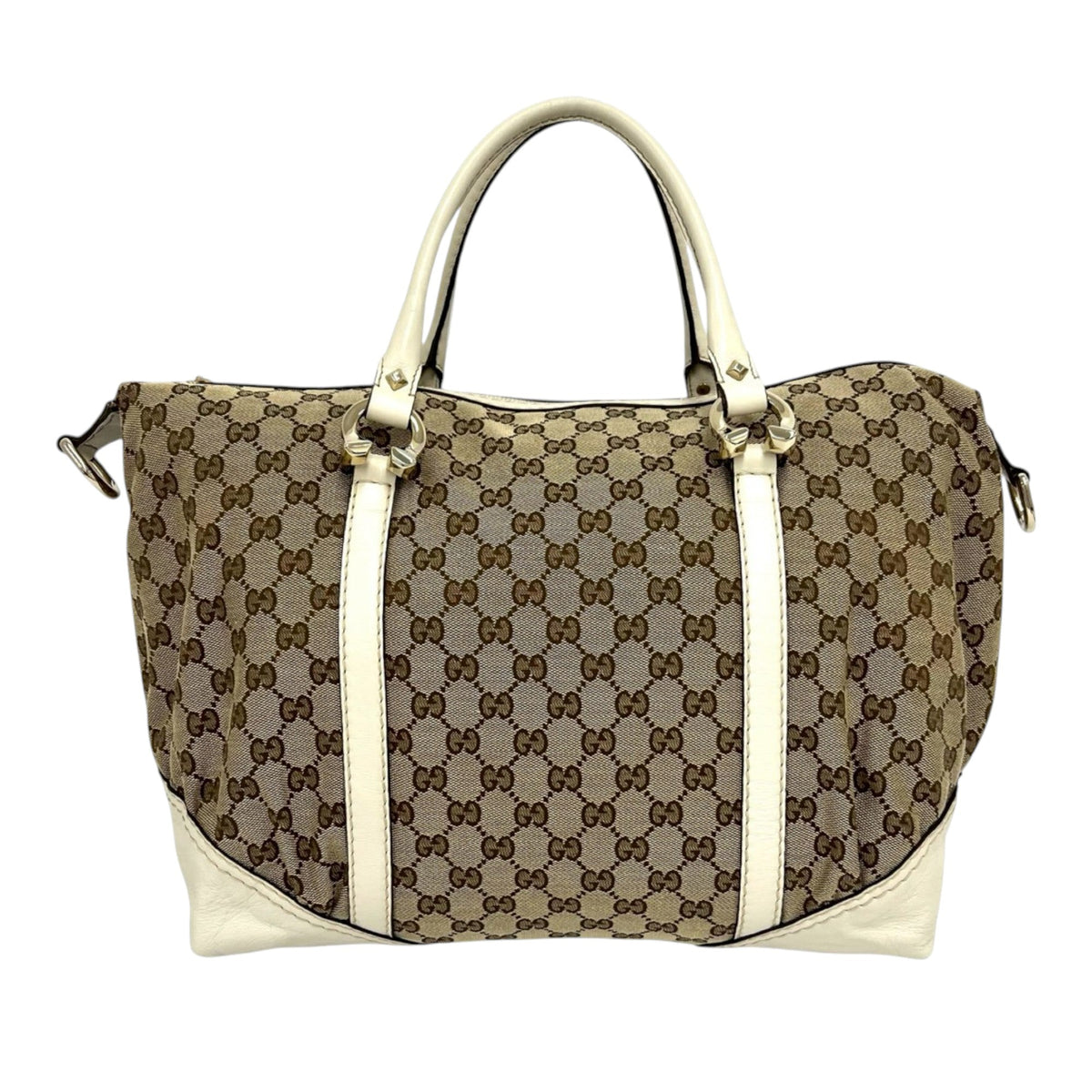 Gucci GG Canvas Horsebit Nail Boston Bag