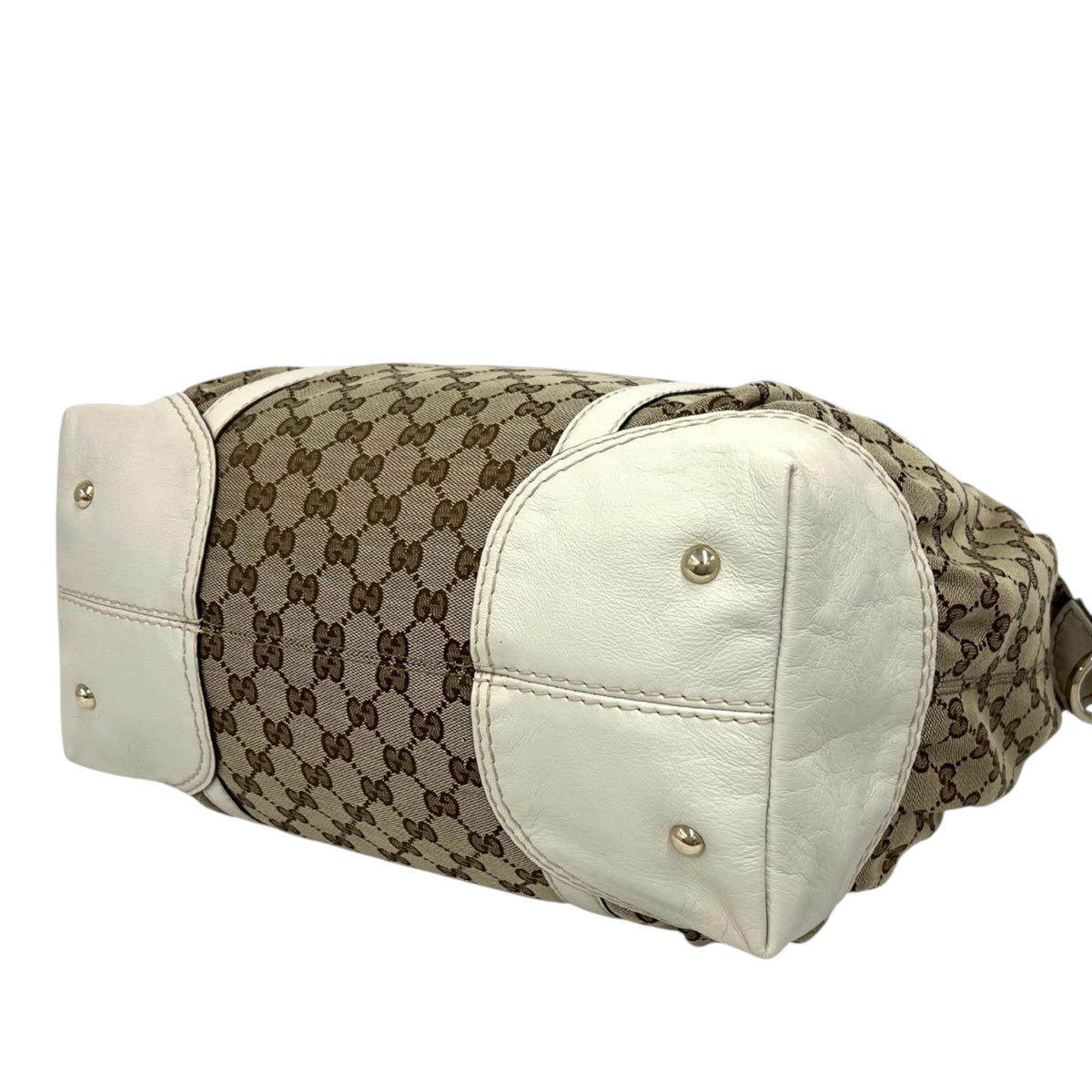 Gucci GG Canvas Horsebit Nail Boston Bag