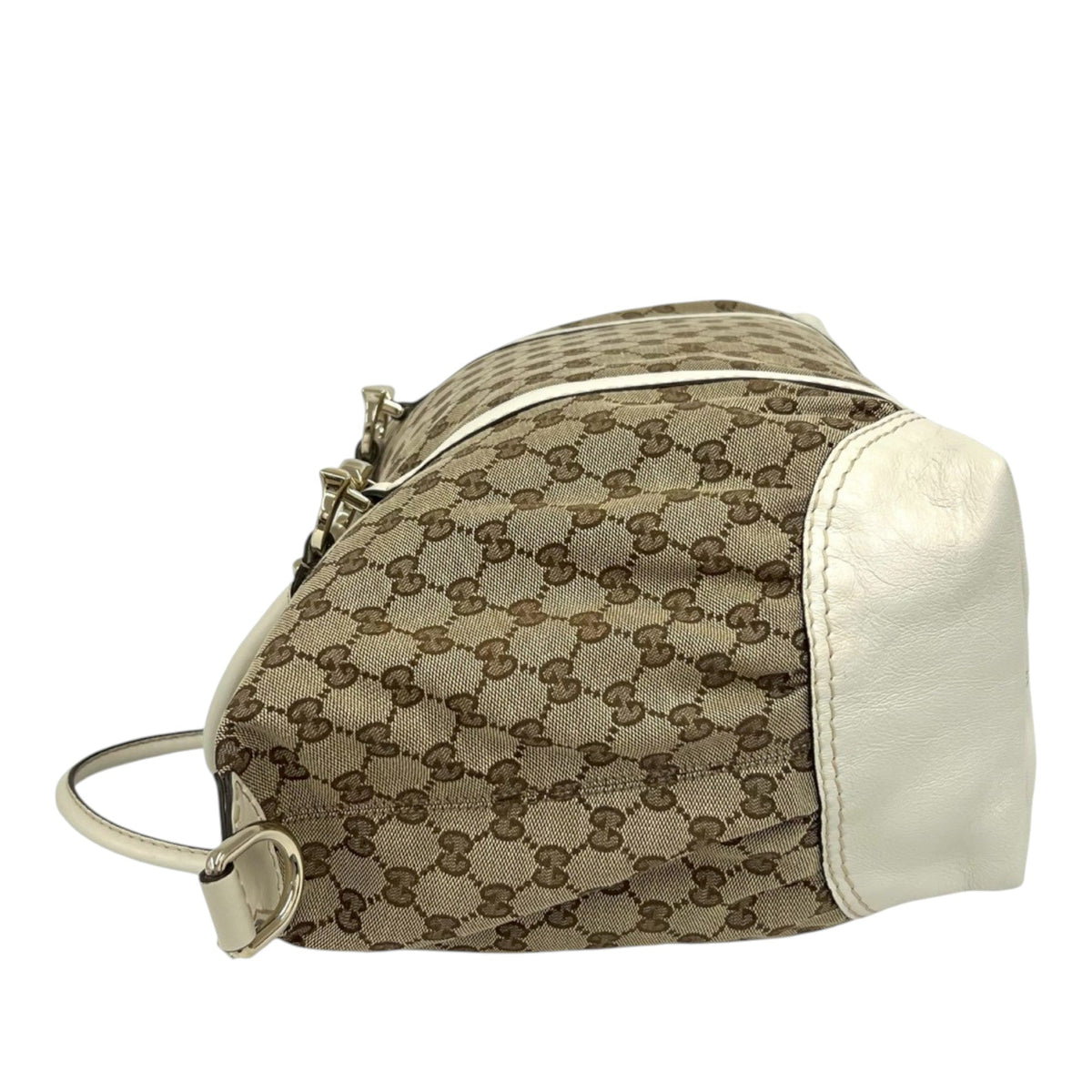 Gucci GG Canvas Horsebit Nail Boston Bag