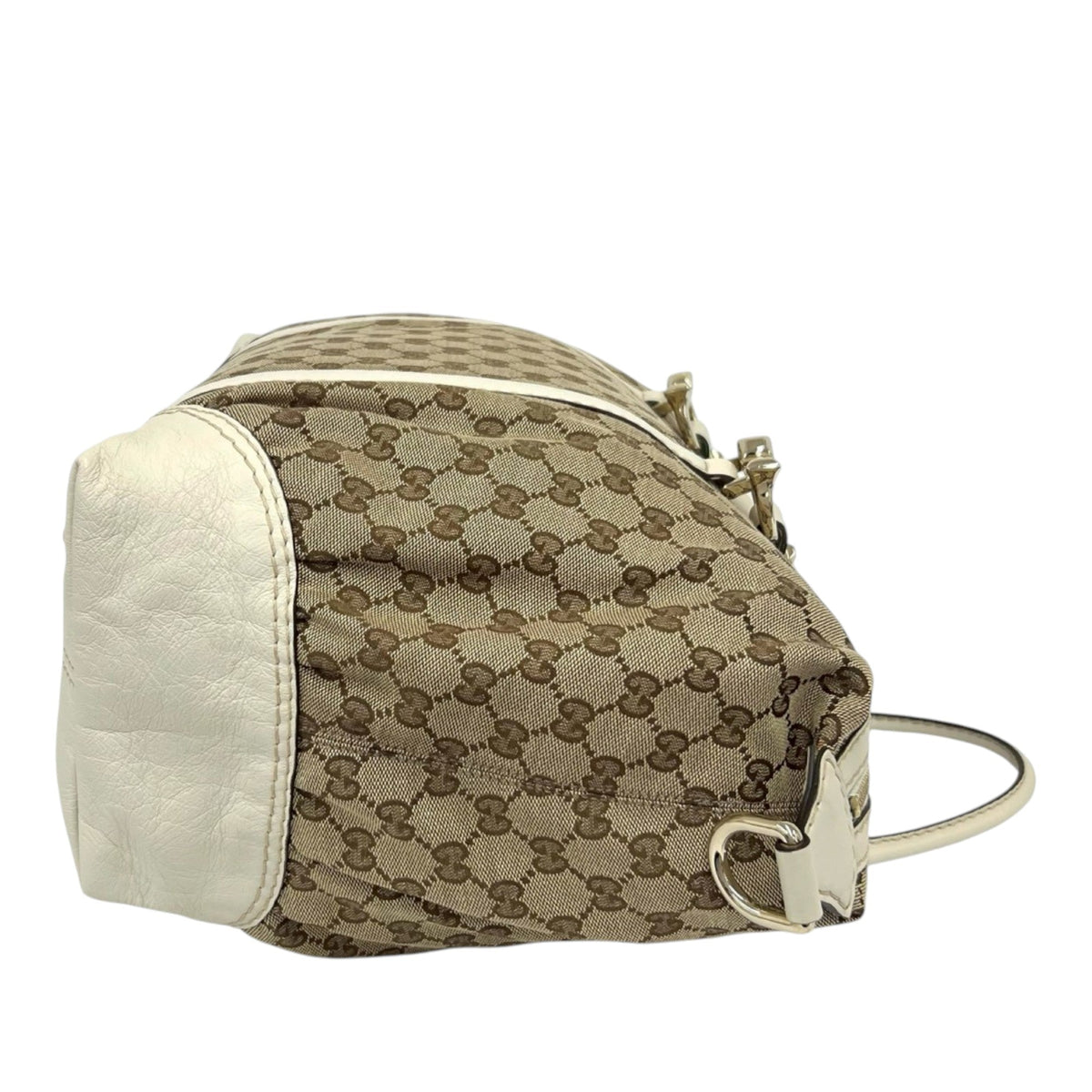 Gucci GG Canvas Horsebit Nail Boston Bag