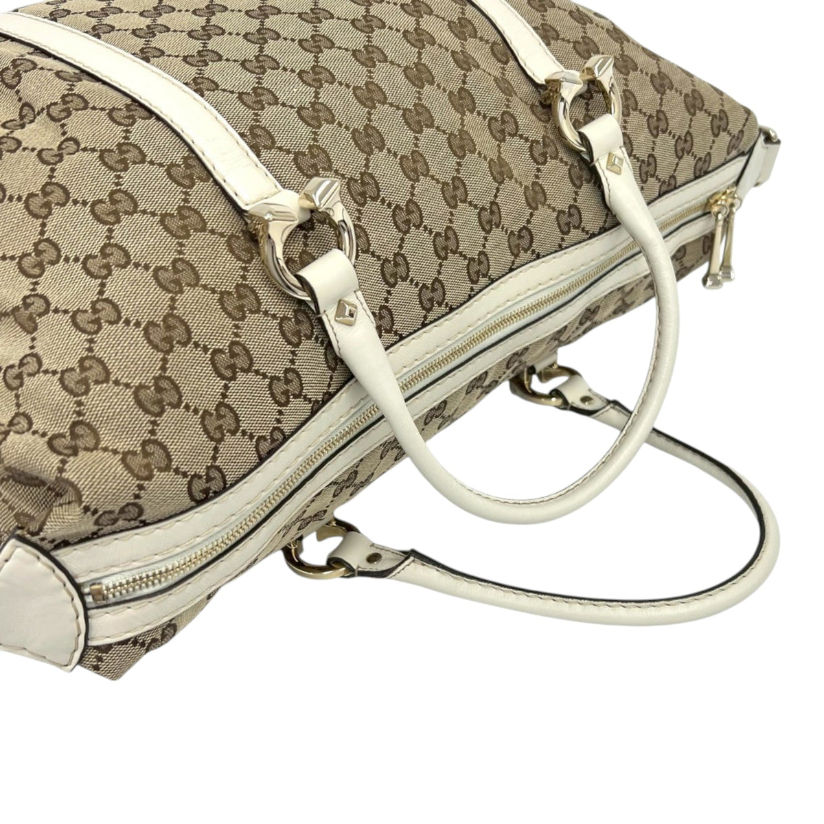 Gucci GG Canvas Horsebit Nail Boston Bag