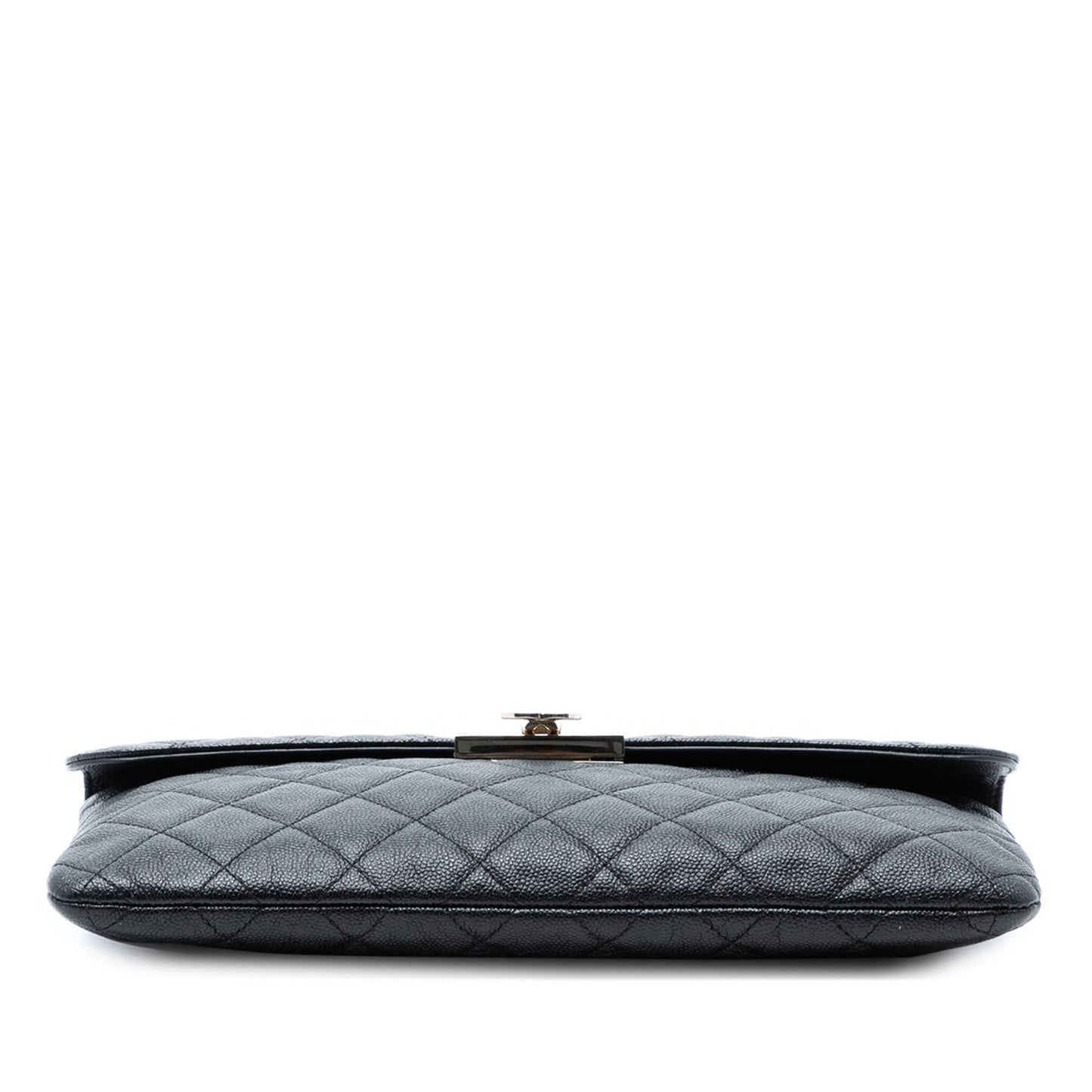 Medium Quilted Caviar Golden Class O Case Clutch