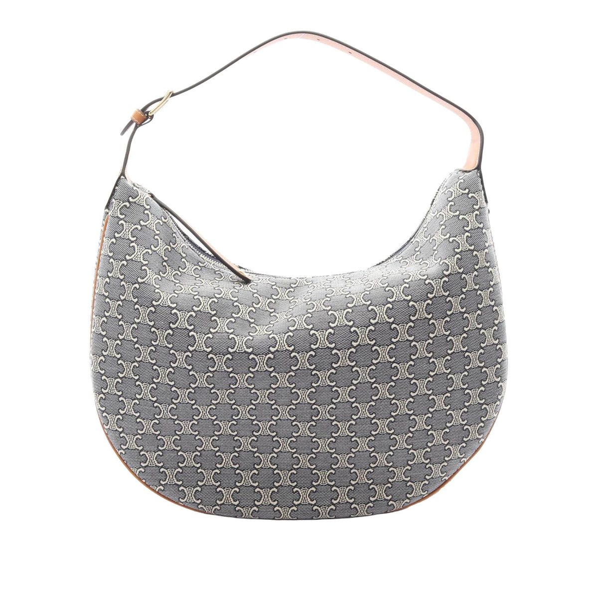 Celine Large Triomphe Coated Canvas Lulu Hobo
