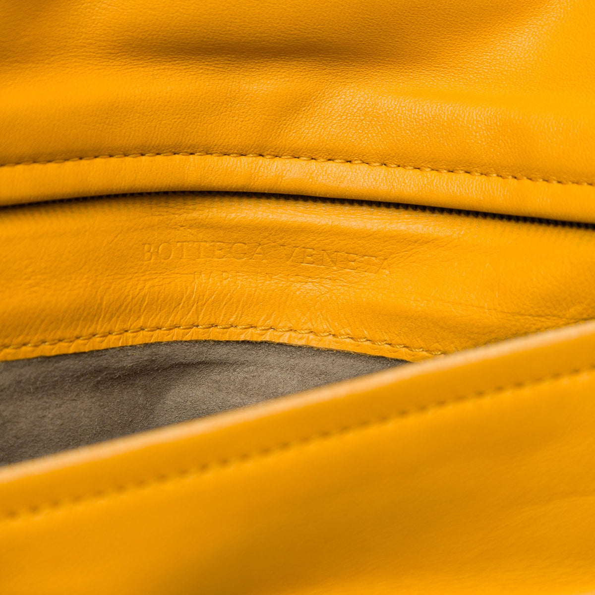 Bottega Veneta Nappa Intrecciato Turn Lock Clutch — Yellow