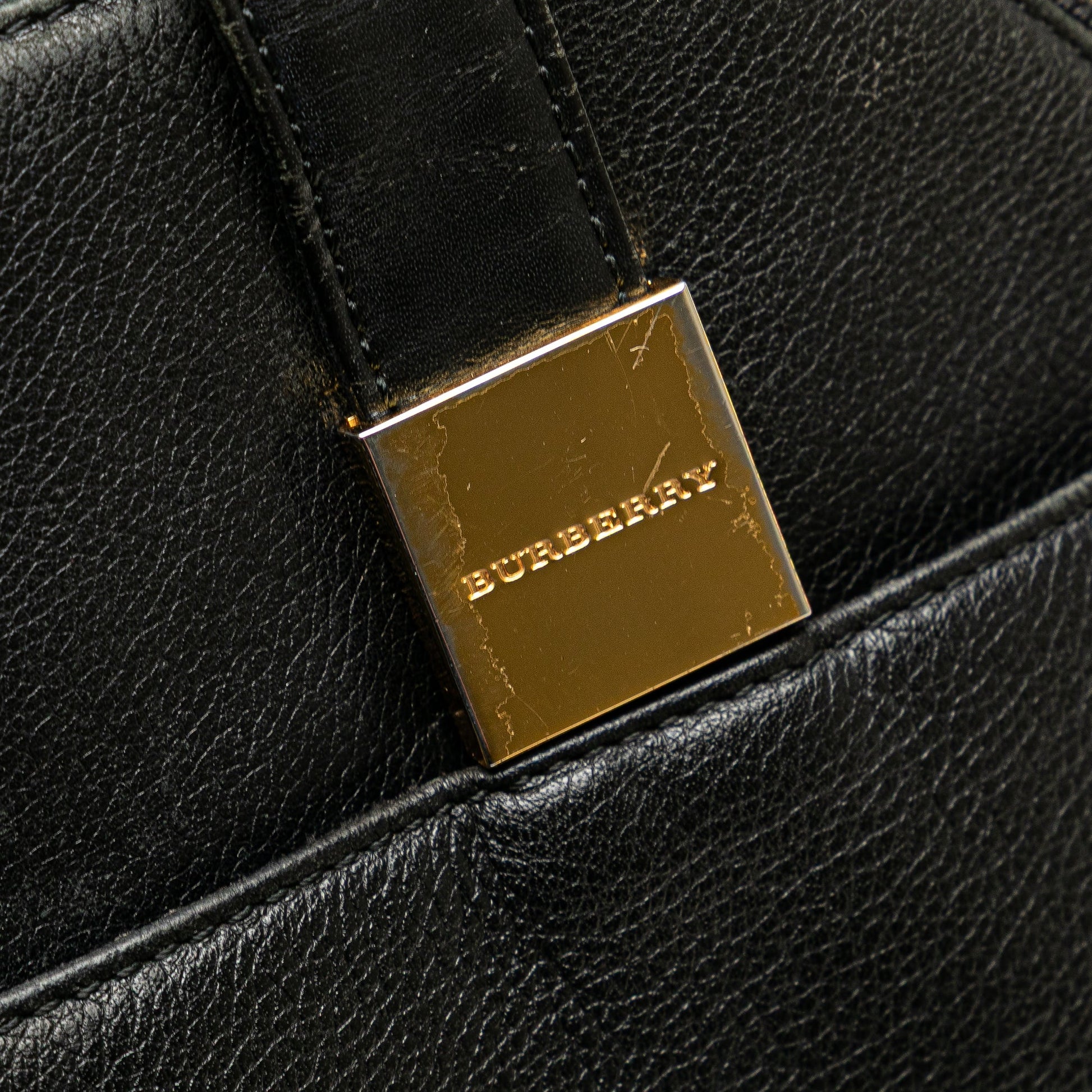Burberry Leather Dome Handbag