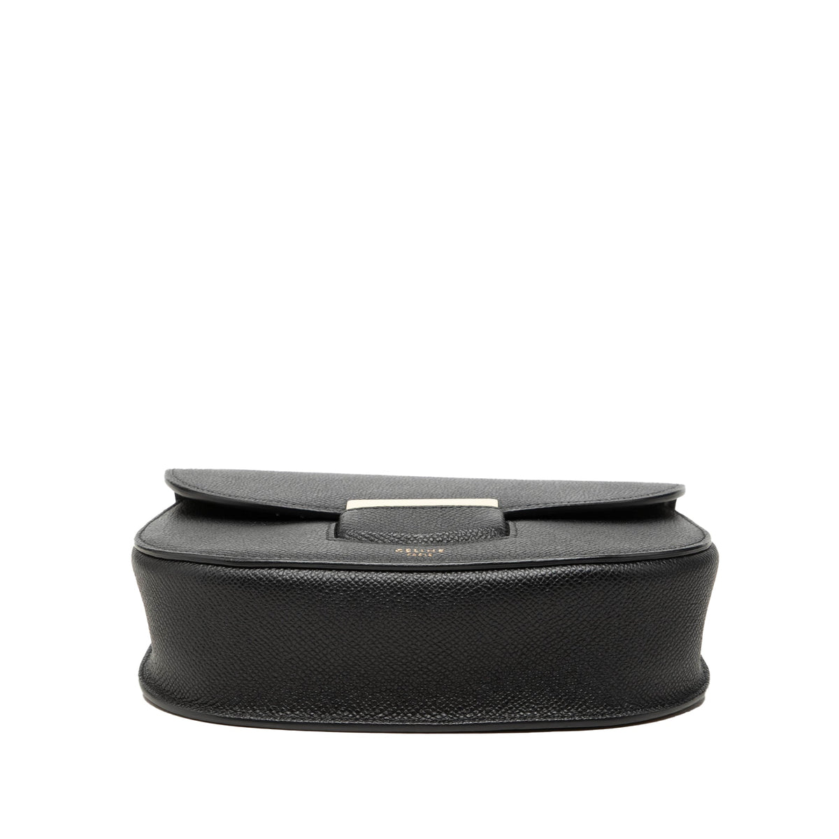 Celine Small Grained Calfskin Trotteur Crossbody — Black