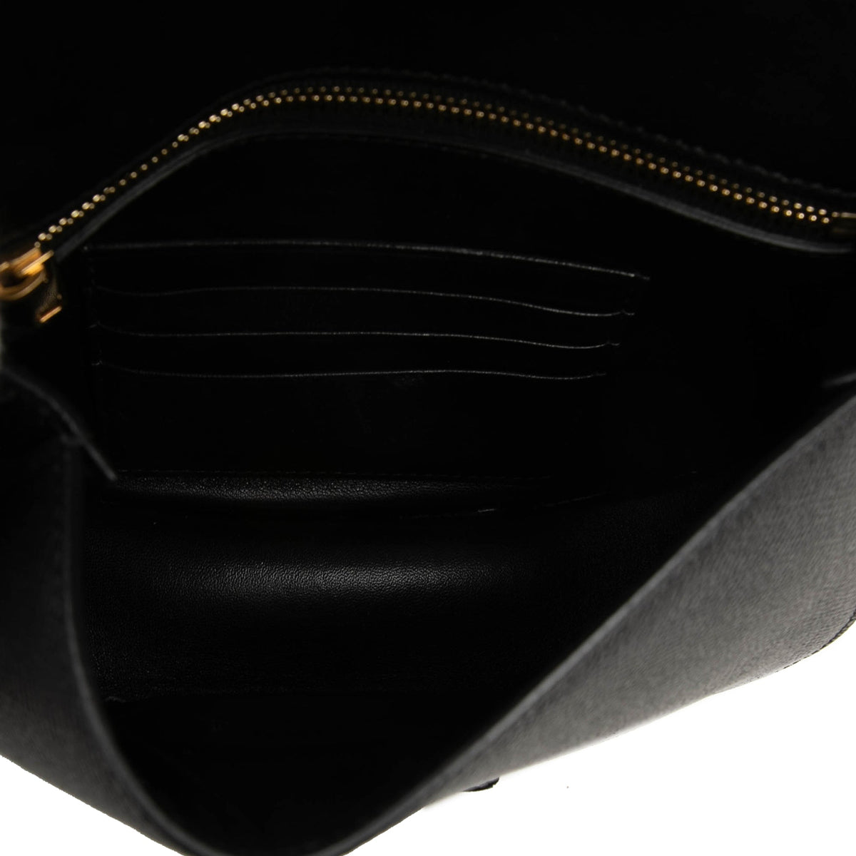 Celine Small Grained Calfskin Trotteur Crossbody — Black