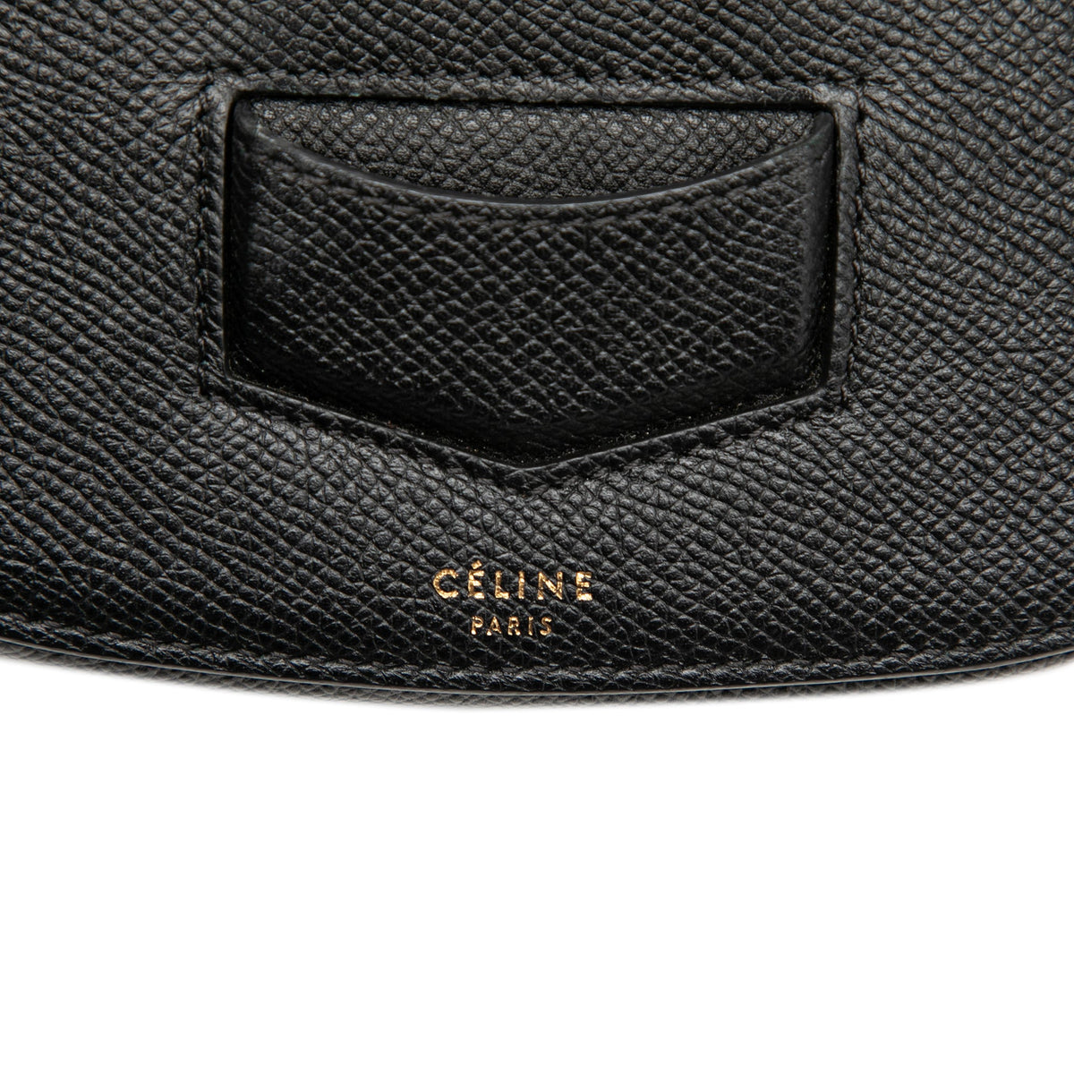 Celine Small Grained Calfskin Trotteur Crossbody — Black