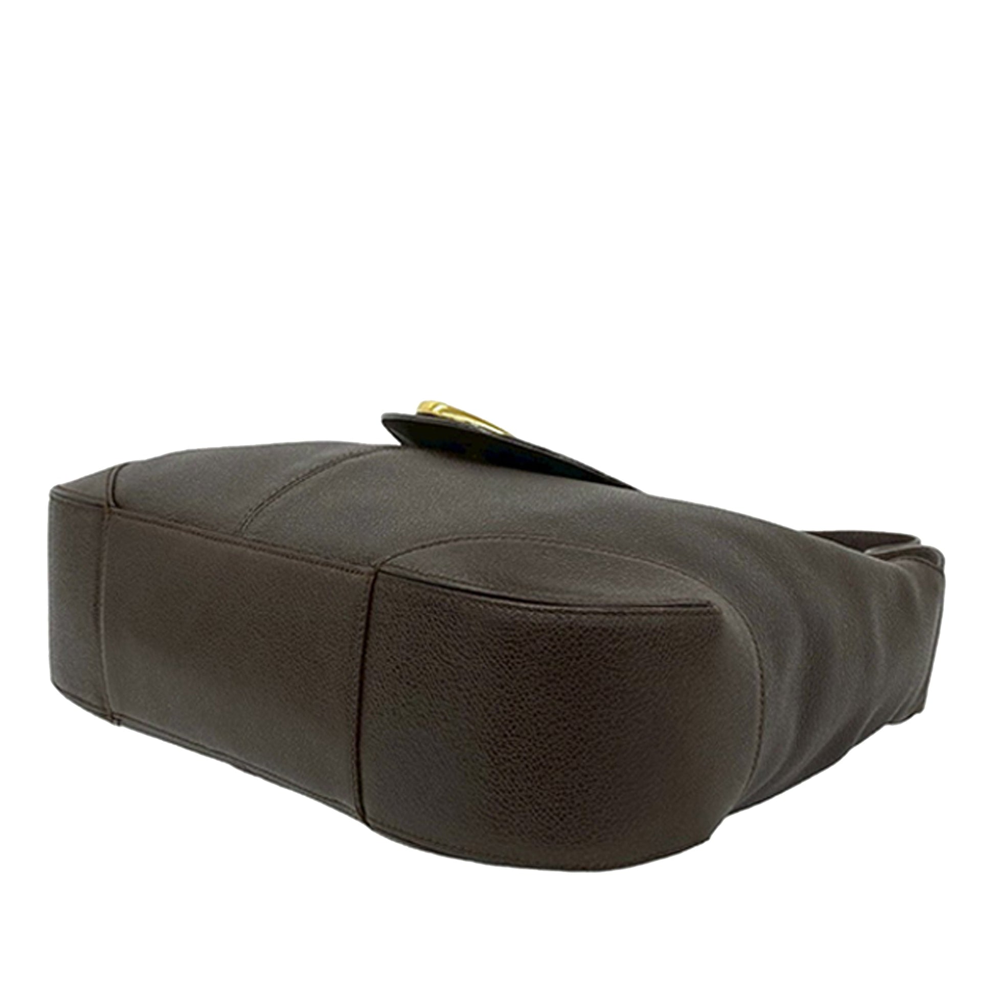 Bvlgari Leather Front Ring Hobo