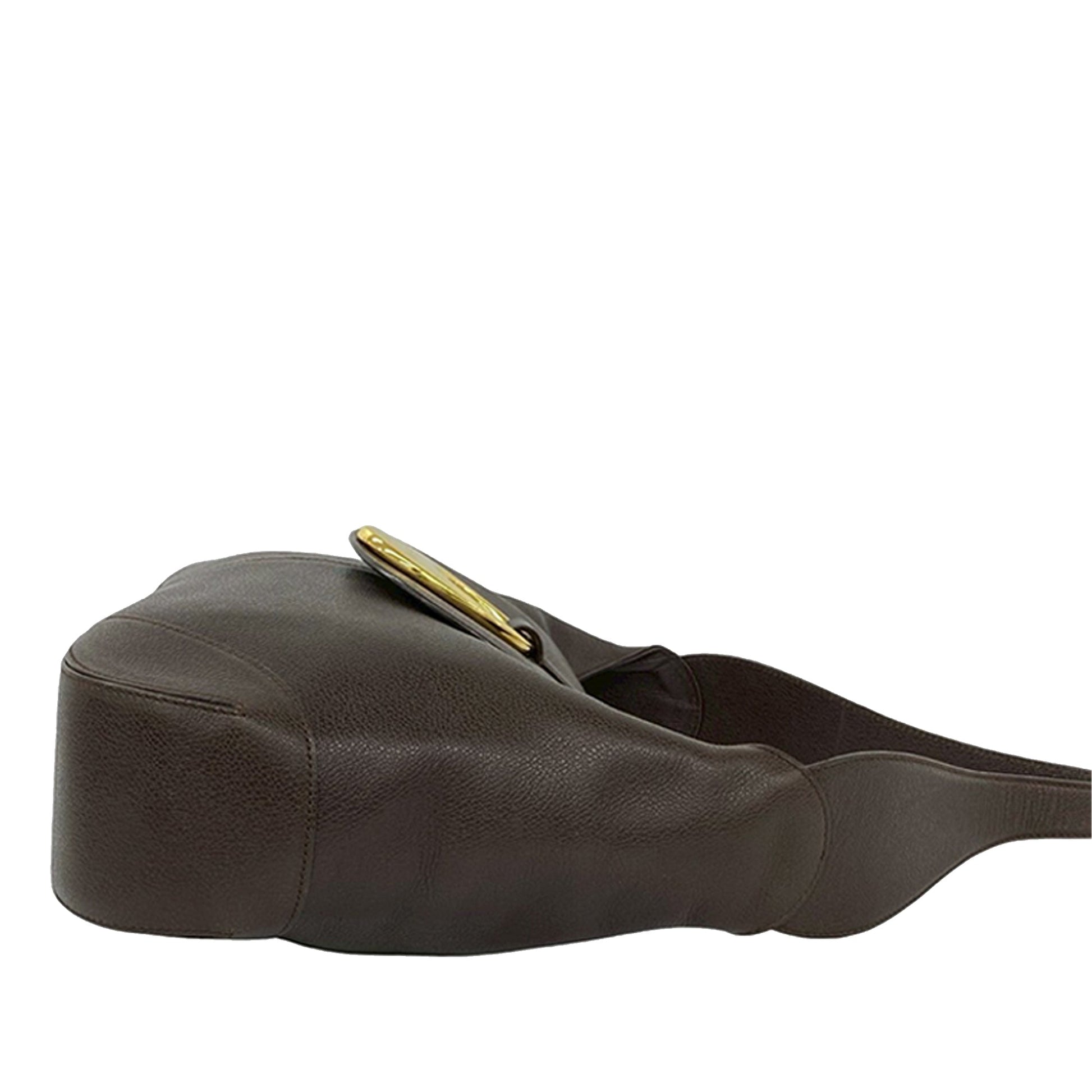 Bvlgari Leather Front Ring Hobo