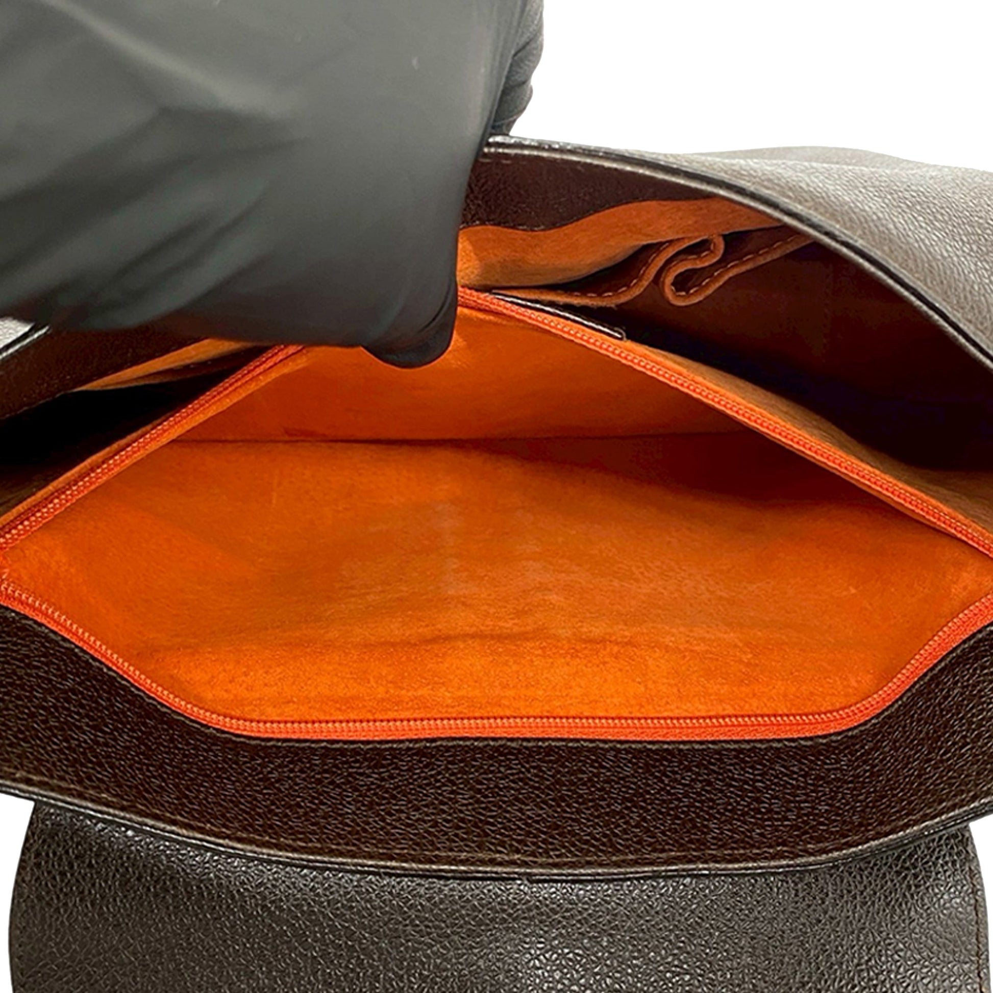 Bvlgari Leather Front Ring Hobo