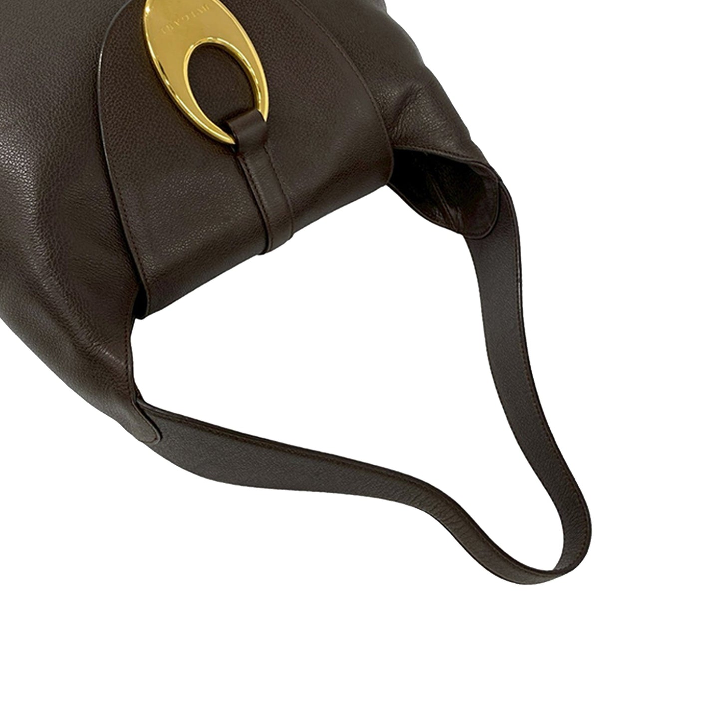 Bvlgari Leather Front Ring Hobo