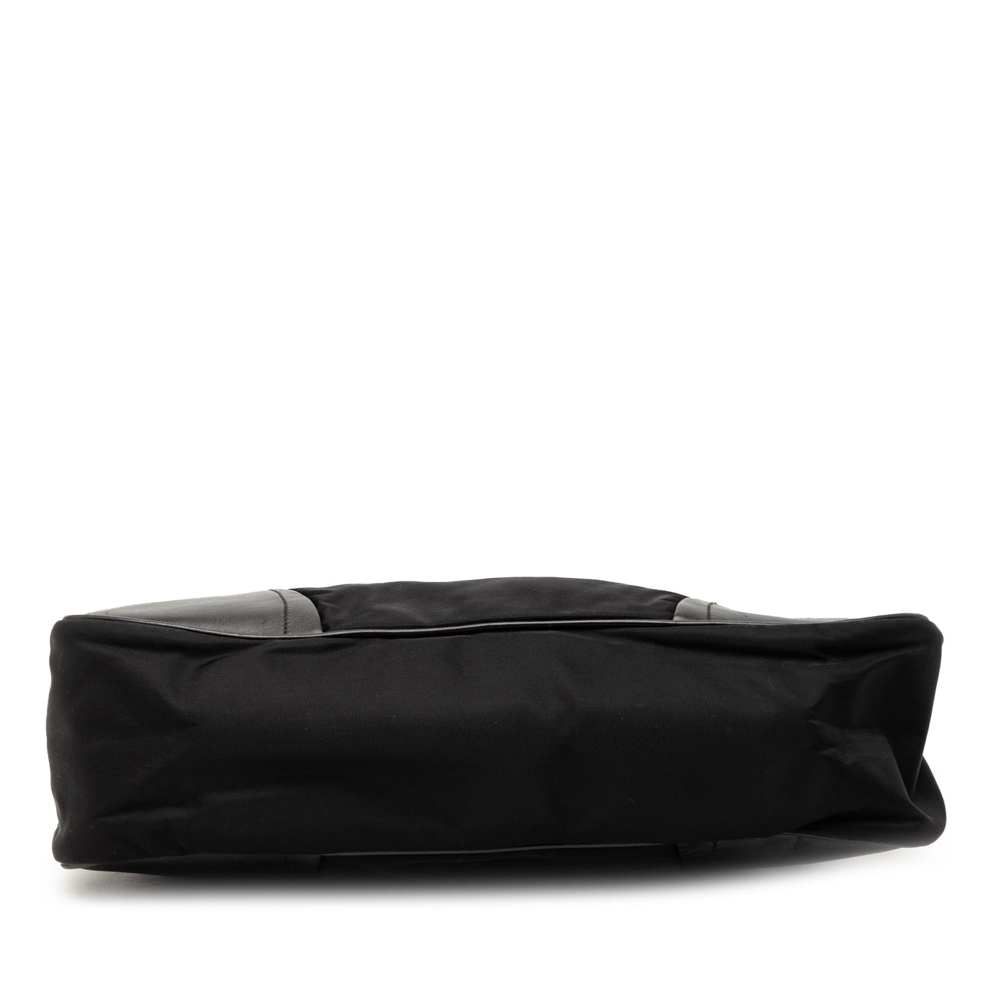 Leather Trimmed Tessuto Shoulder Bag