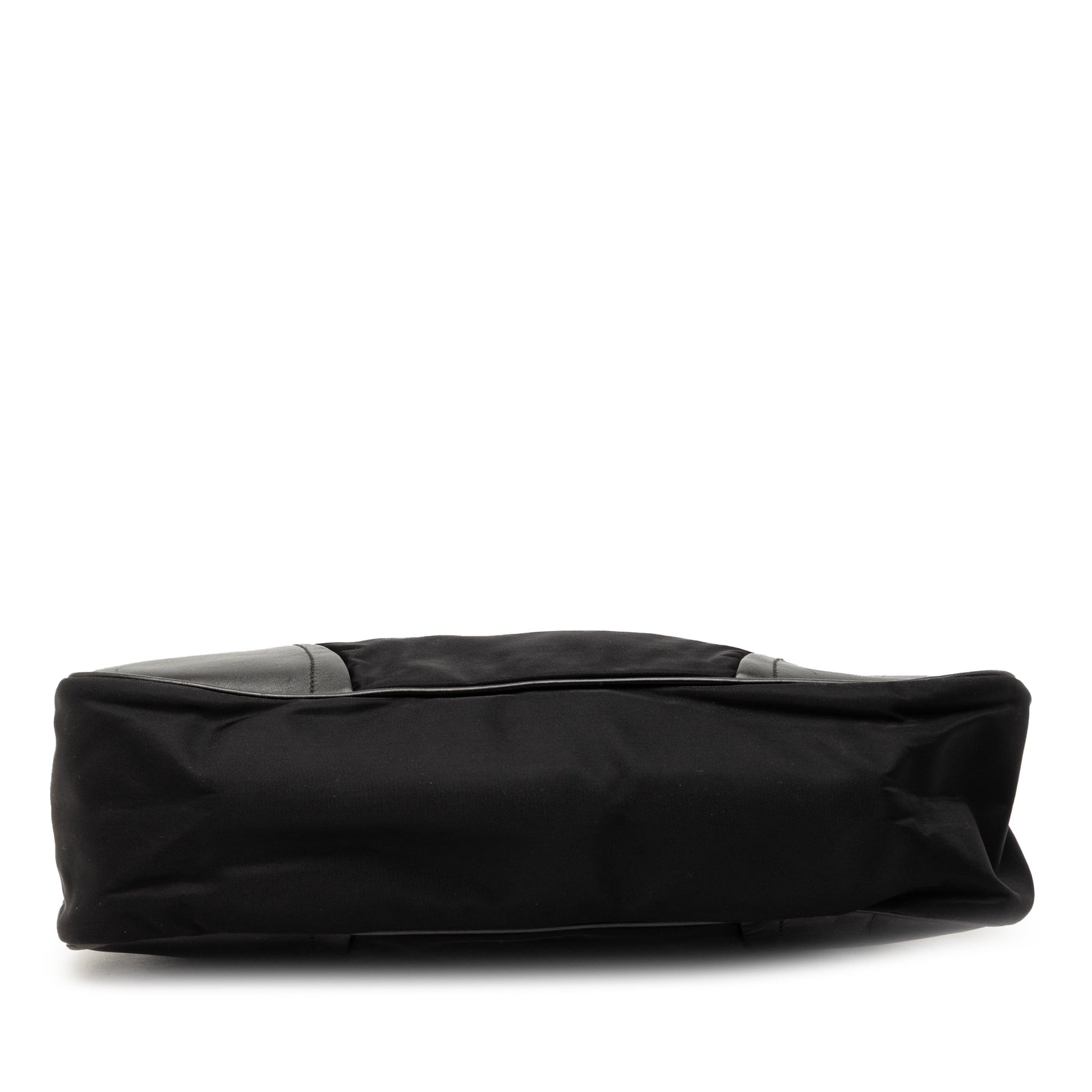 Leather Trimmed Tessuto Shoulder Bag