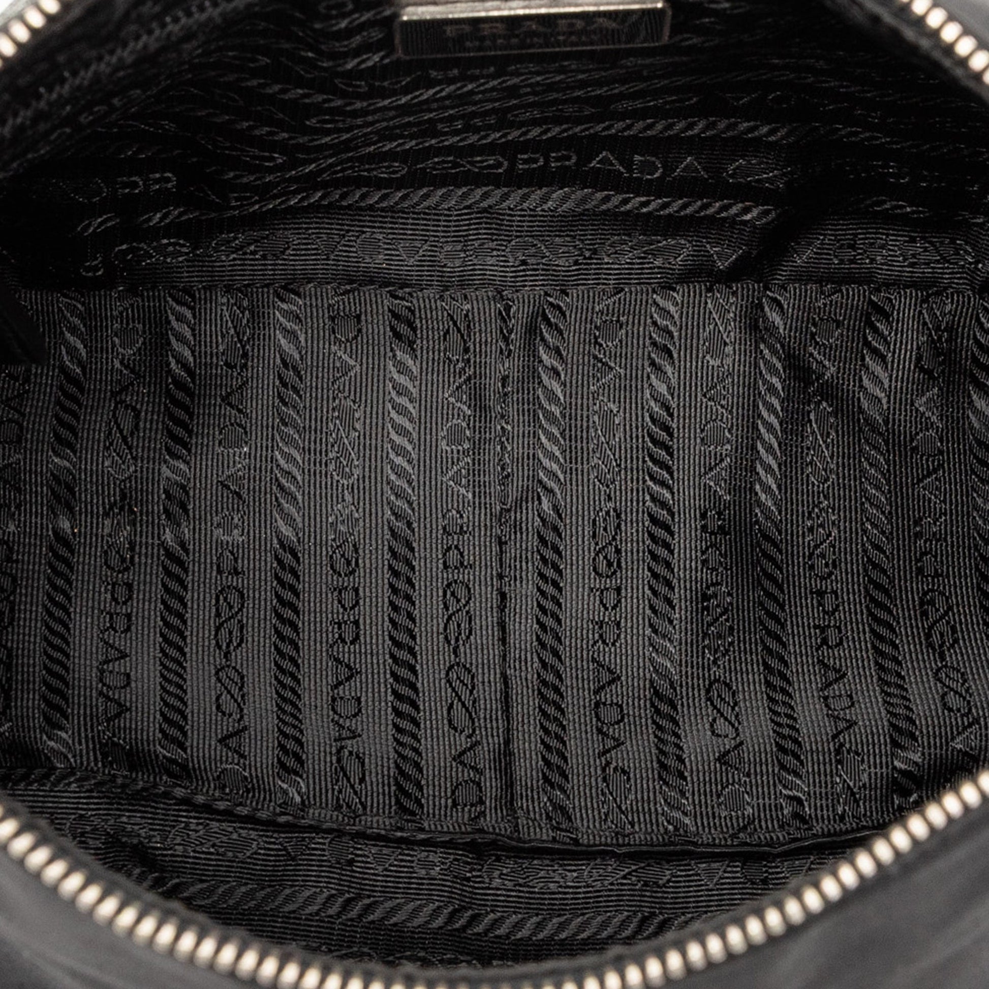 Leather Trimmed Tessuto Shoulder Bag