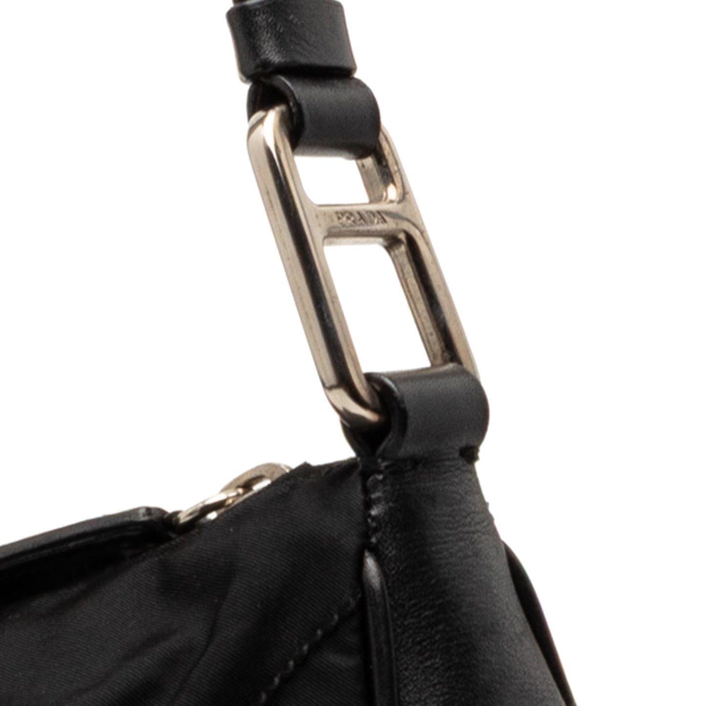 Leather Trimmed Tessuto Shoulder Bag
