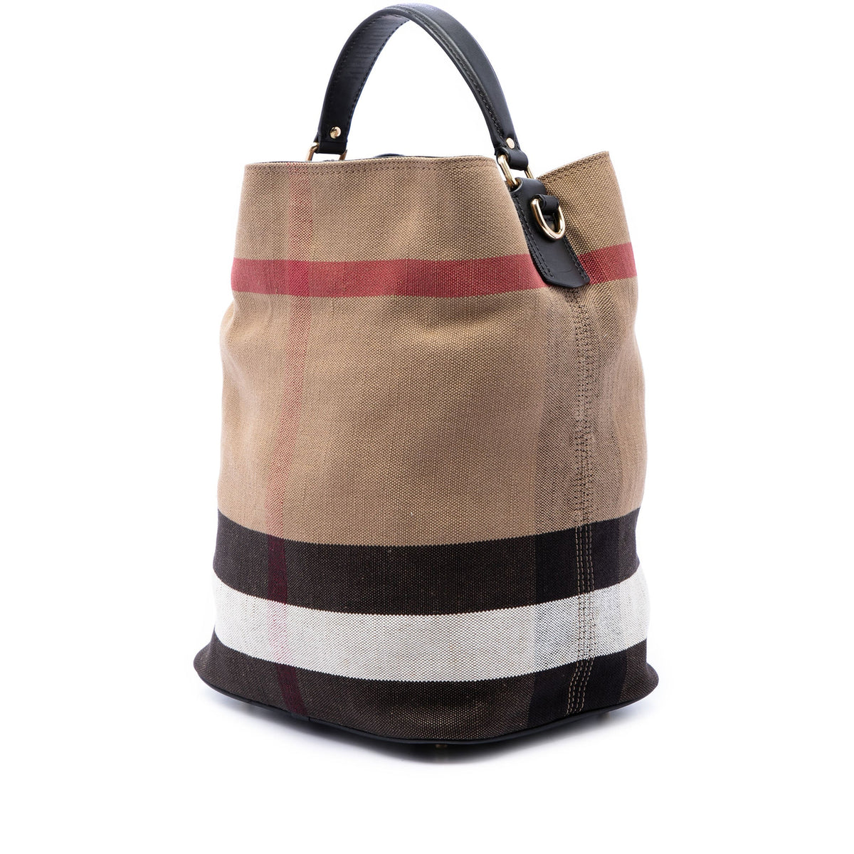 Burberry Medium Mega Check Canvas Ashby Bucket Bag