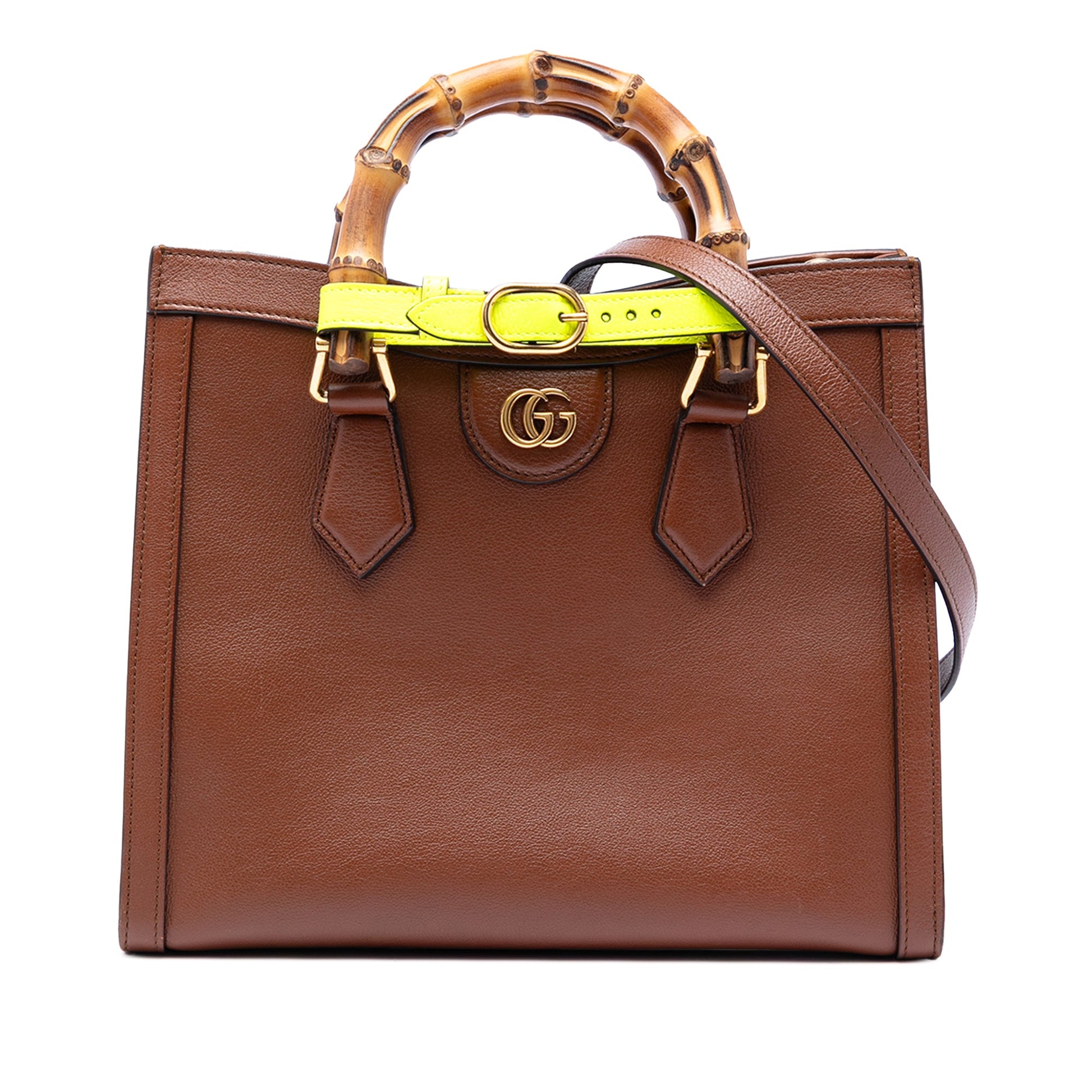 Gucci Medium Calfskin Bamboo Diana Satchel