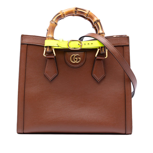 Gucci Medium Calfskin Bamboo Diana Satchel