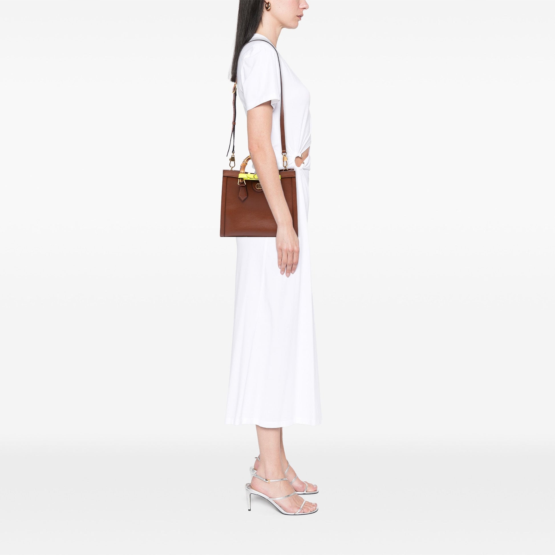Gucci Medium Calfskin Bamboo Diana Satchel