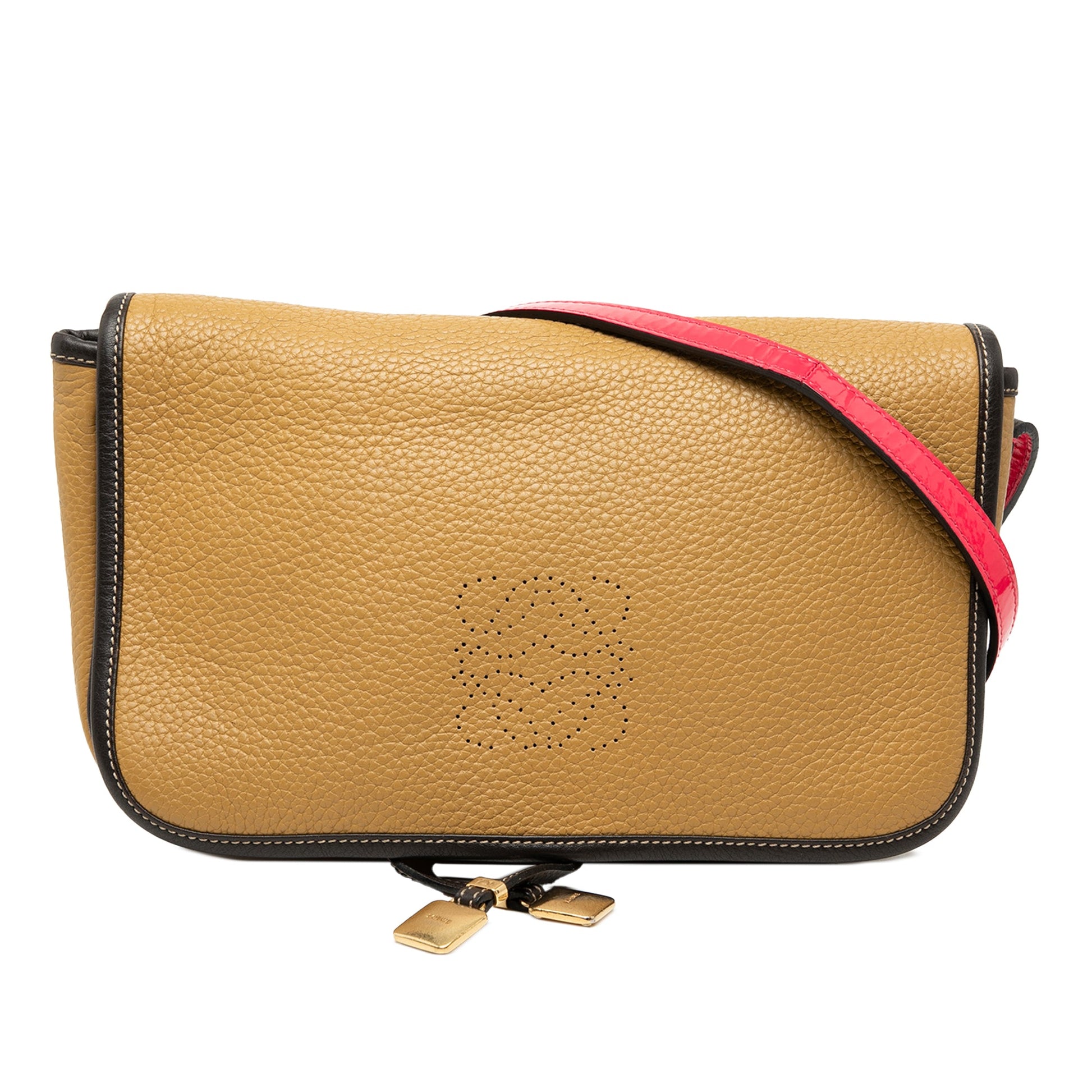 LOEWE Leather Perforated Anagram Crossbody