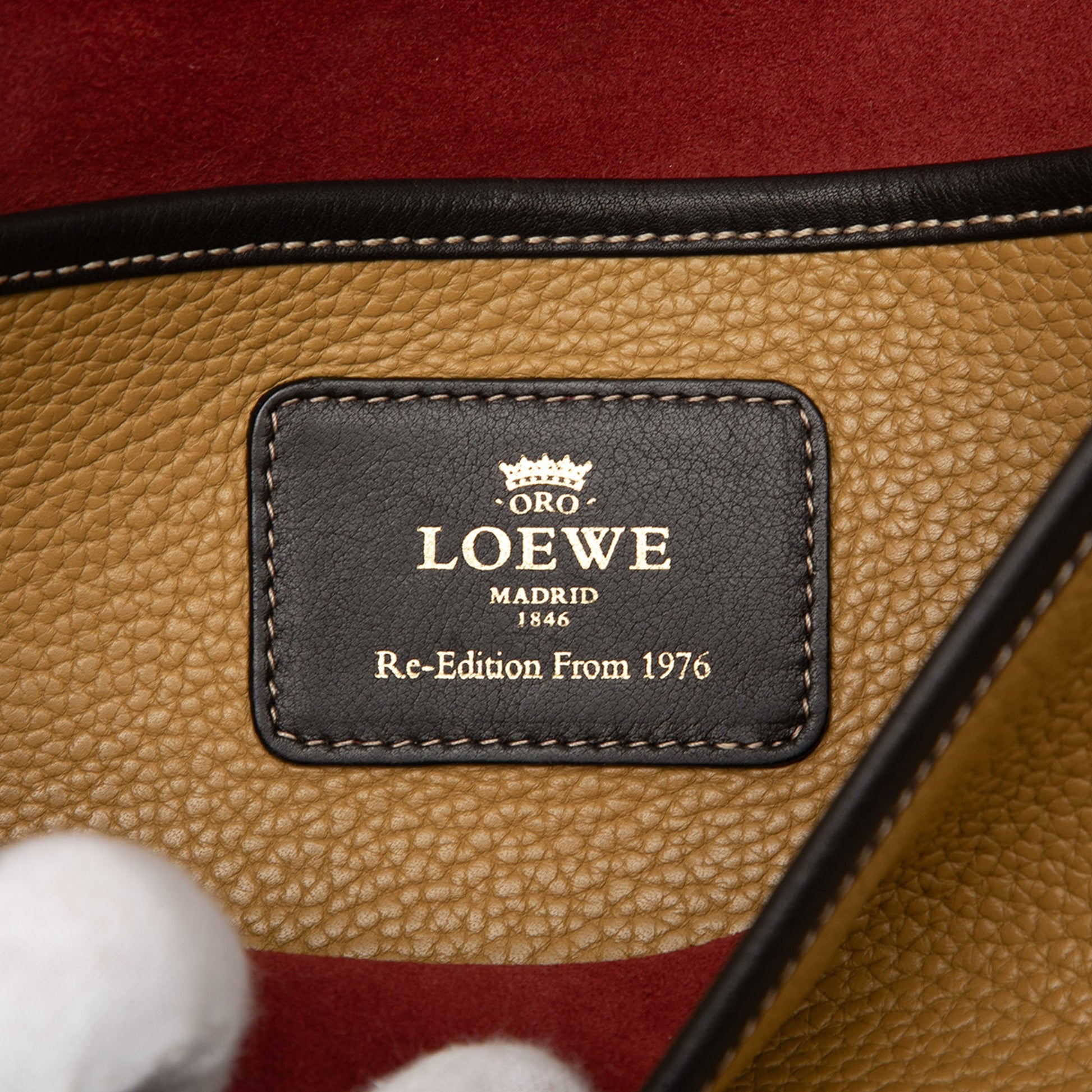 LOEWE Leather Perforated Anagram Crossbody