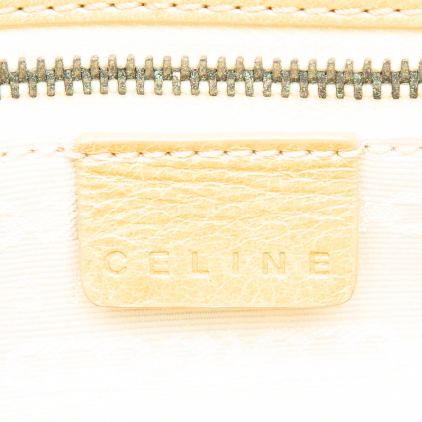 Celine Spiraling Macadam Embossed Leather Top Handle Bag