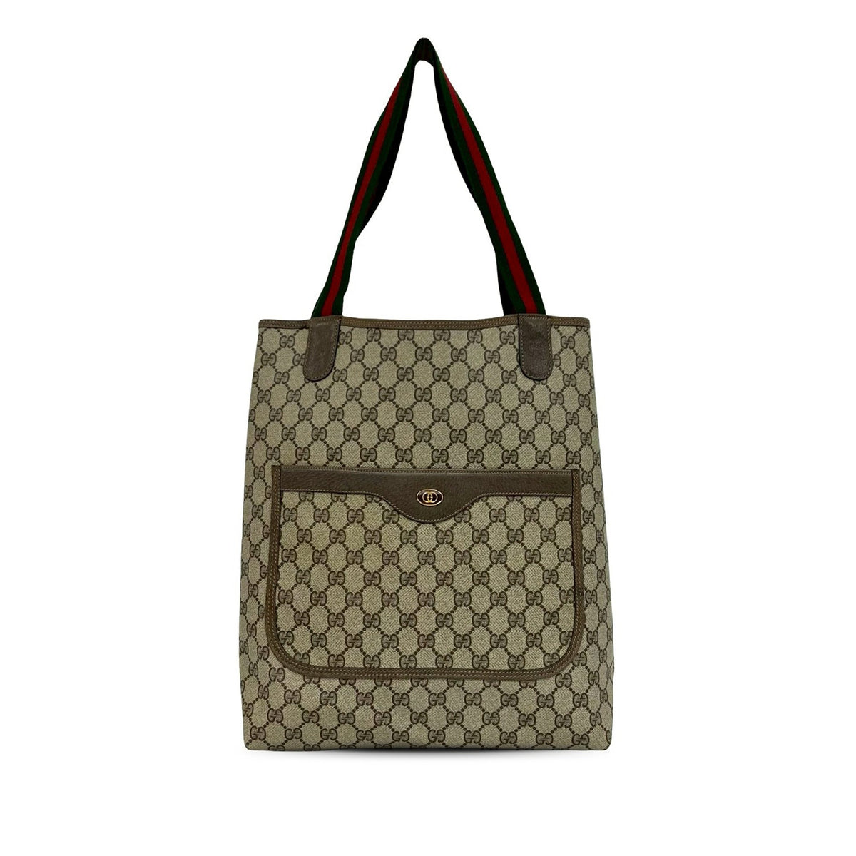 Gucci GG Supreme Plus Web Tote