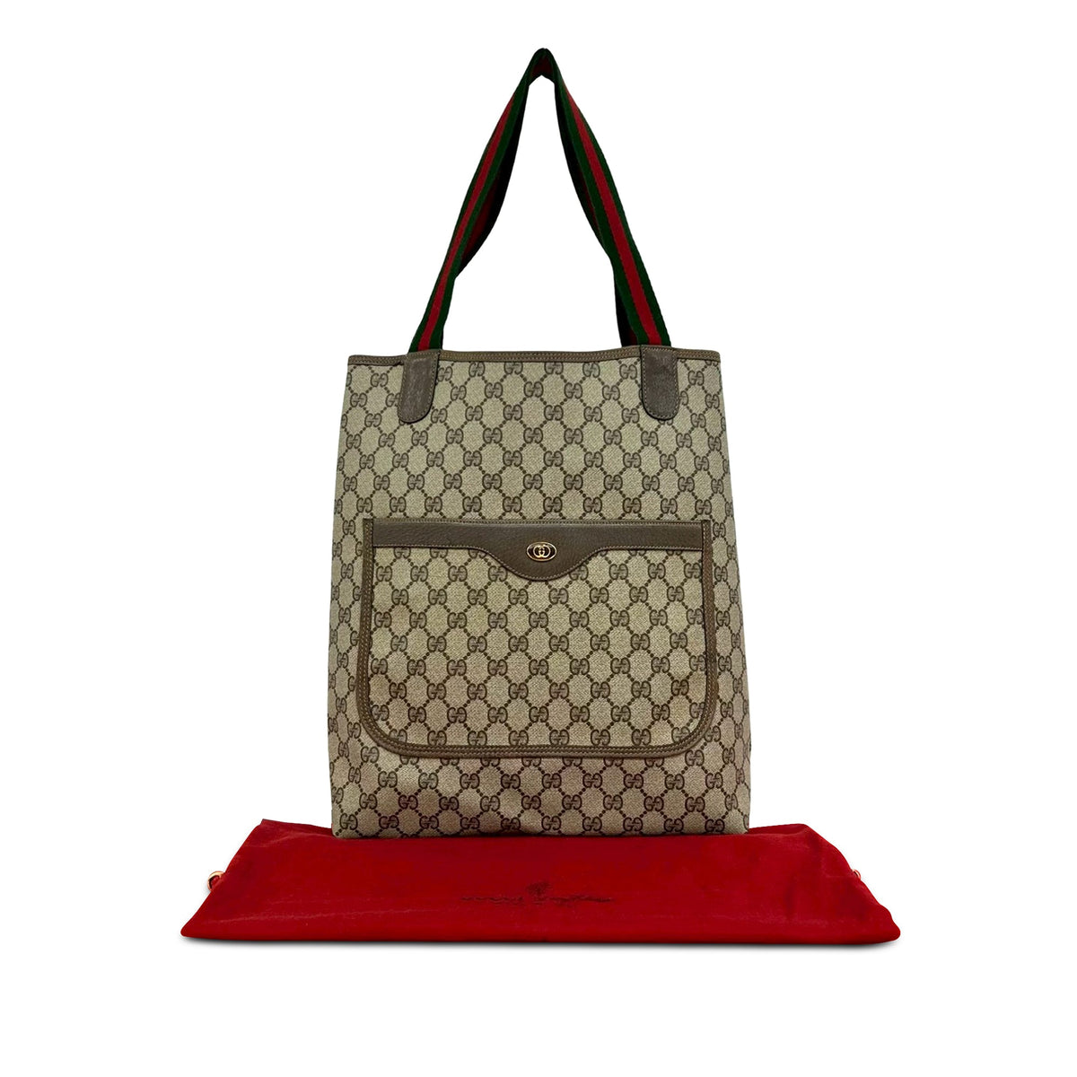 Gucci GG Supreme Plus Web Tote