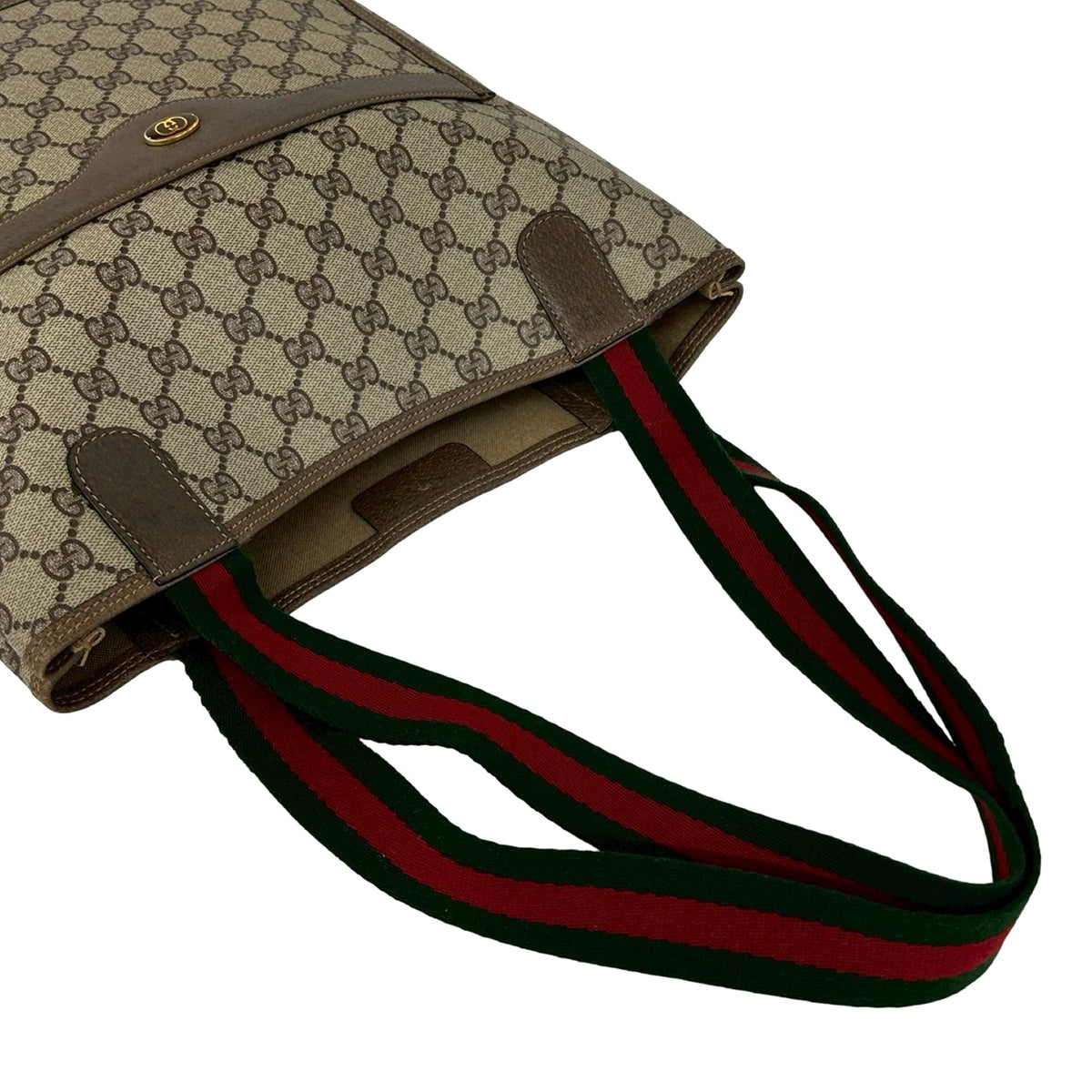 Gucci GG Supreme Plus Web Tote