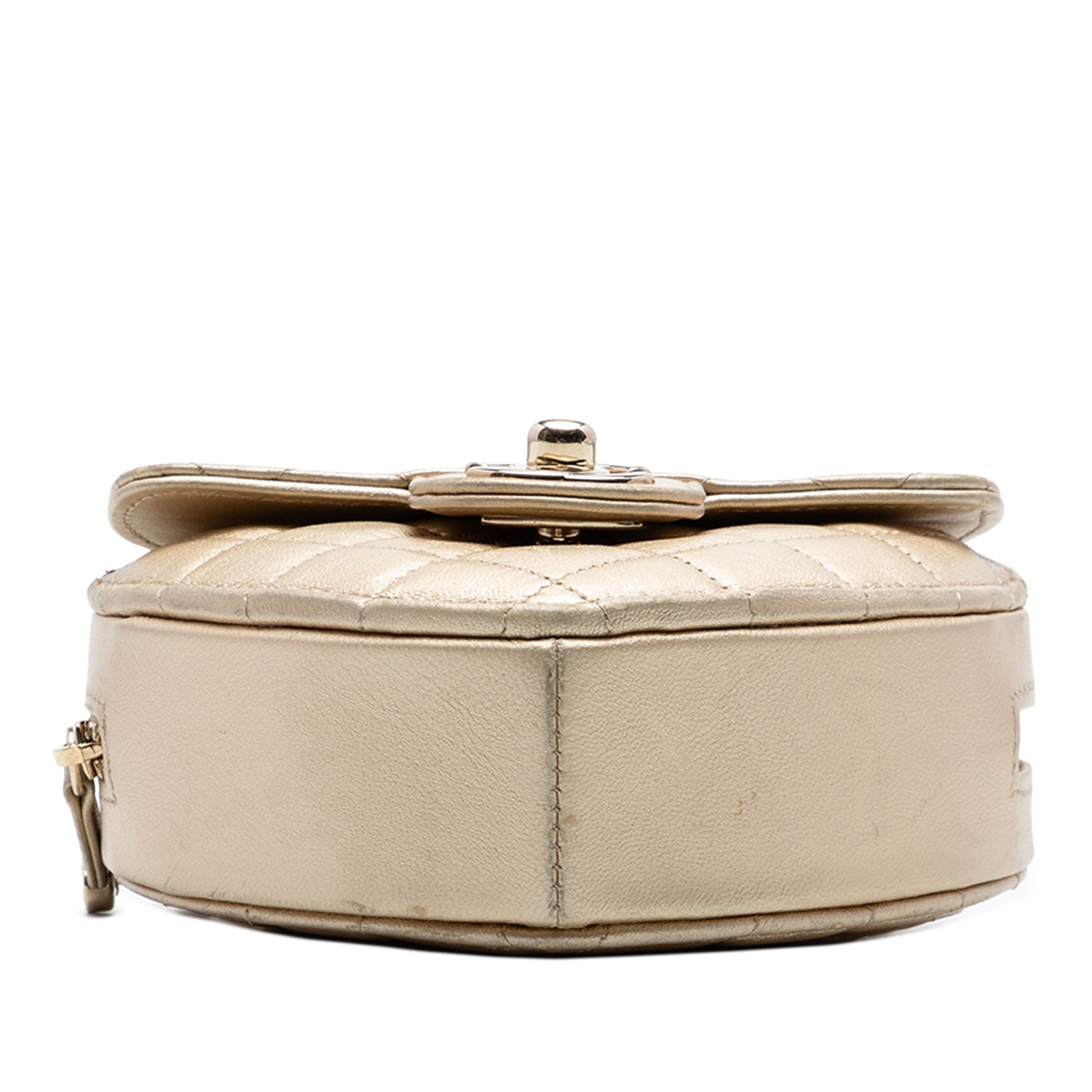 Chanel Mini Metallic Lambskin CC in Love Heart Crossbody