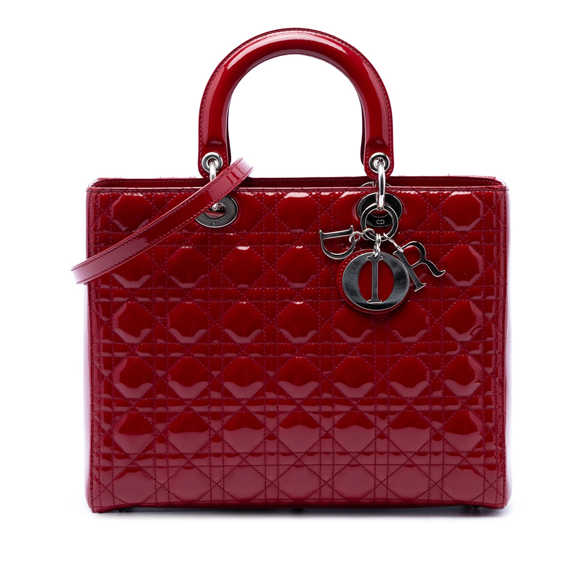 Dior Large Patent Cannage Lady Dior