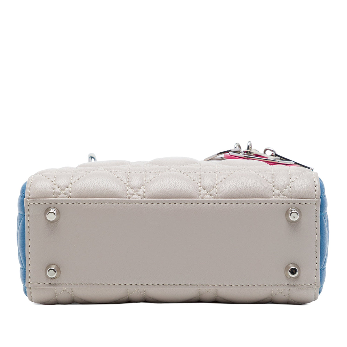 Dior Mini Tricolor Lambskin Cannage Lady Dior — Brown