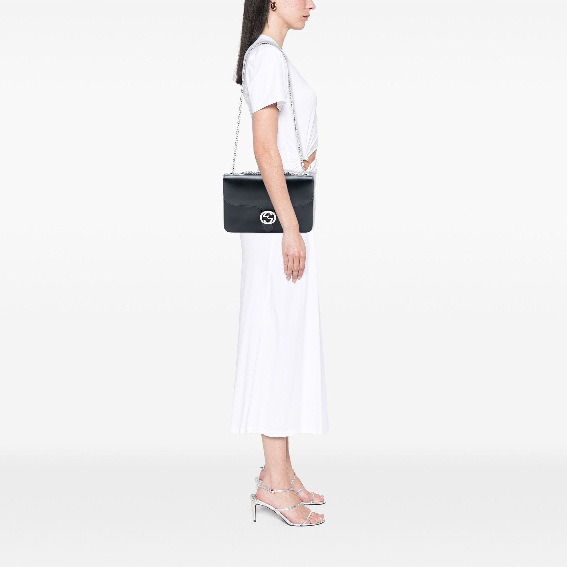 Gucci Medium Patent Interlocking G Crossbody