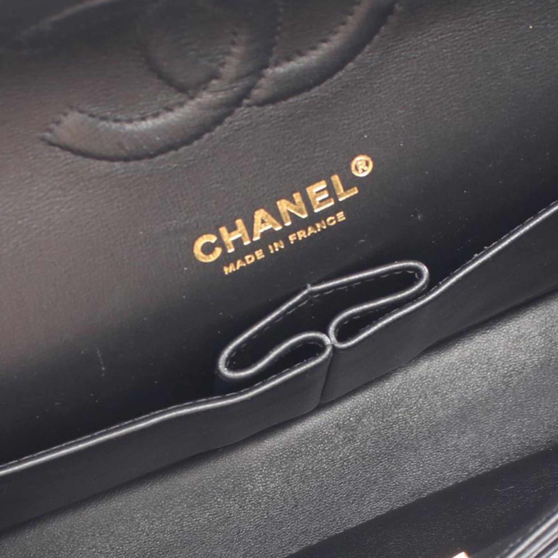 Chanel Medium Classic Lambskin Geometric Patchwork Double Flap