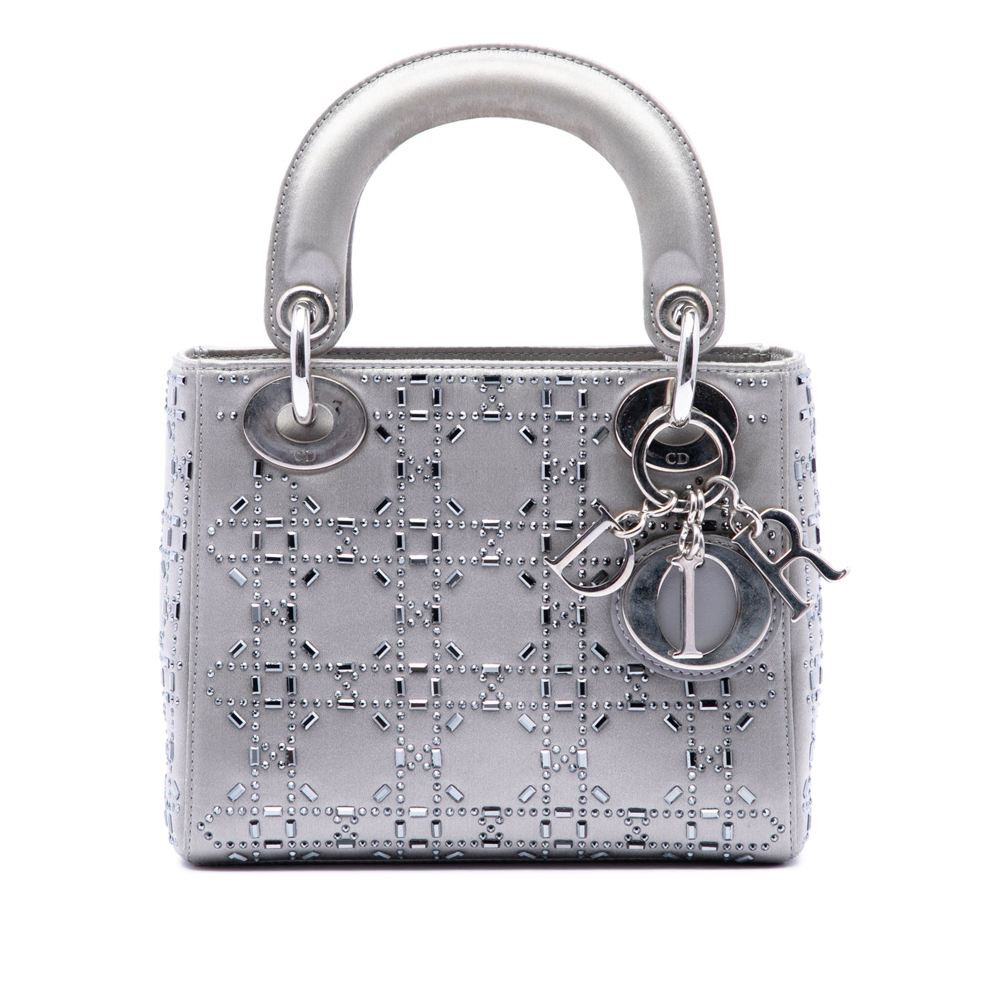 Dior Mini Satin Cannage Crystal Embellished Lady Dior