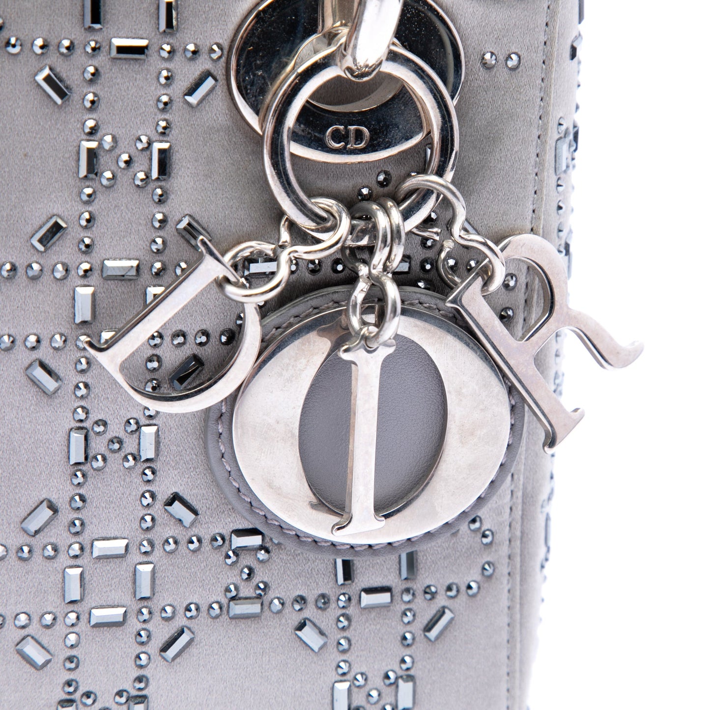 Dior Mini Satin Cannage Crystal Embellished Lady Dior
