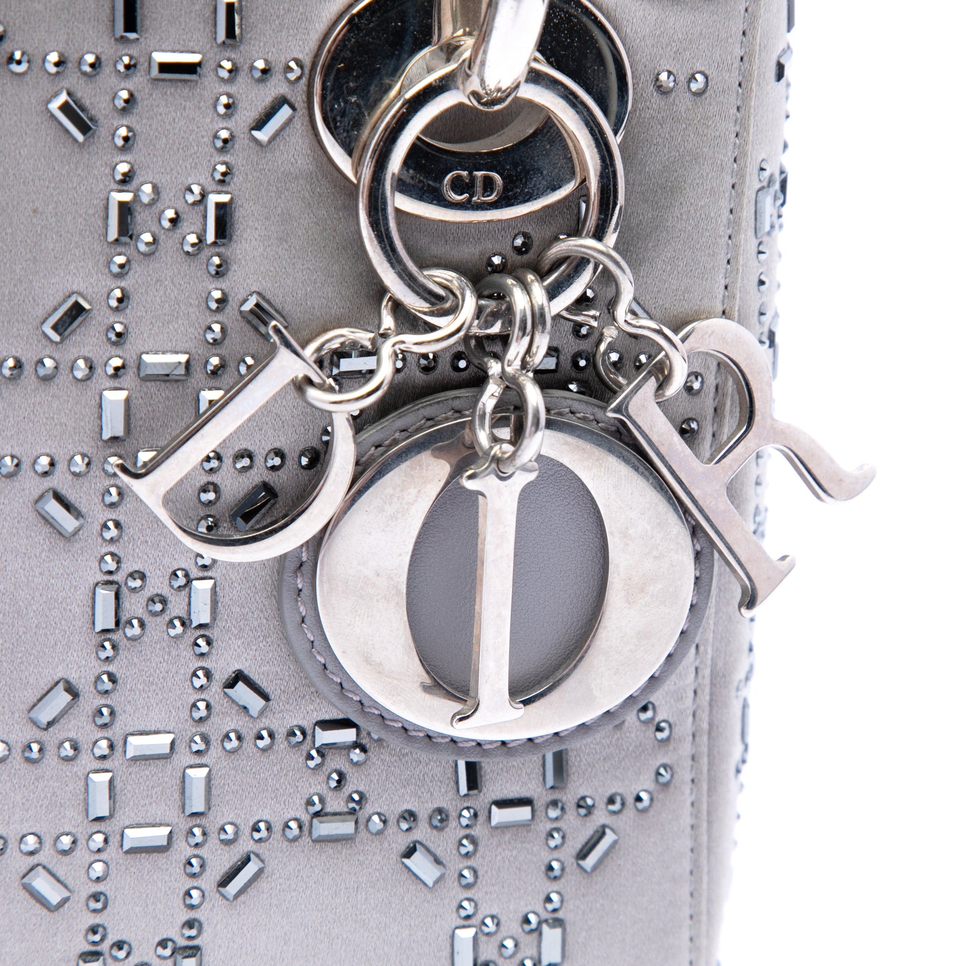 Dior Mini Satin Cannage Crystal Embellished Lady Dior