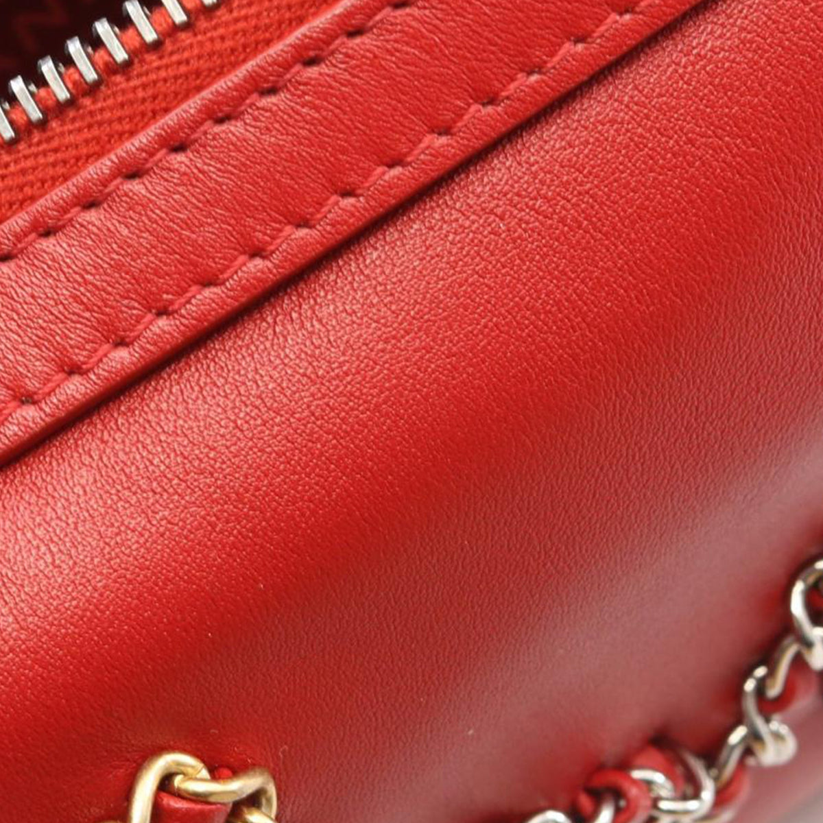 Chanel Calfskin Signature Chain Signe Bowling Bag