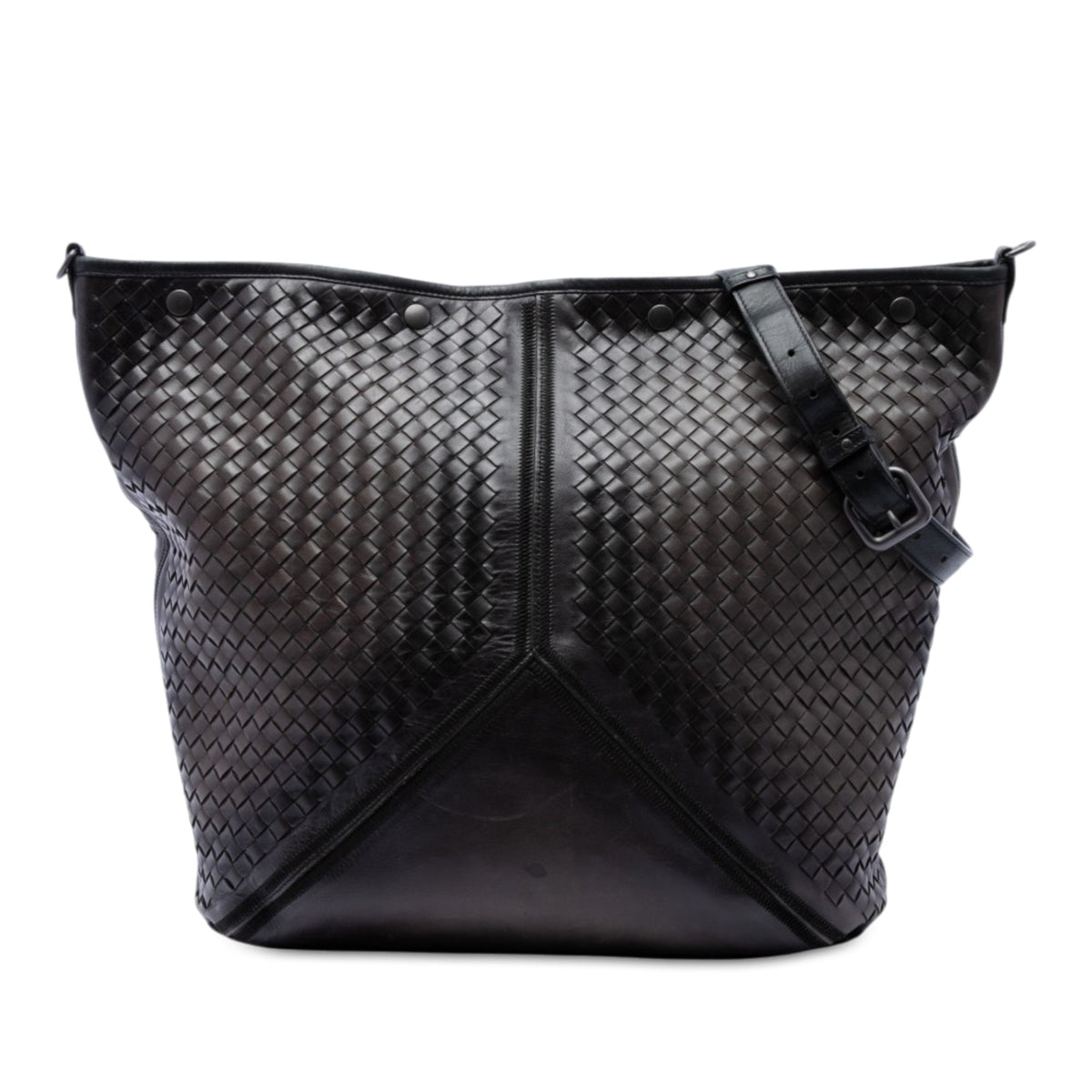 Bottega Veneta Nappa Intrecciato Travel Bag — Brown