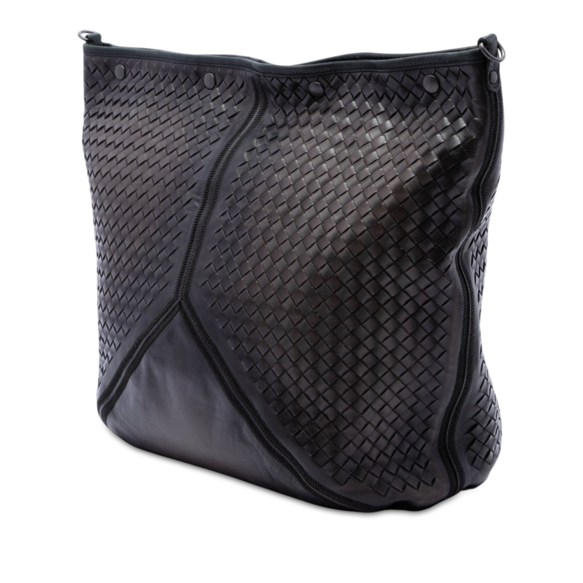 Bottega Veneta Nappa Intrecciato Travel Bag — Brown