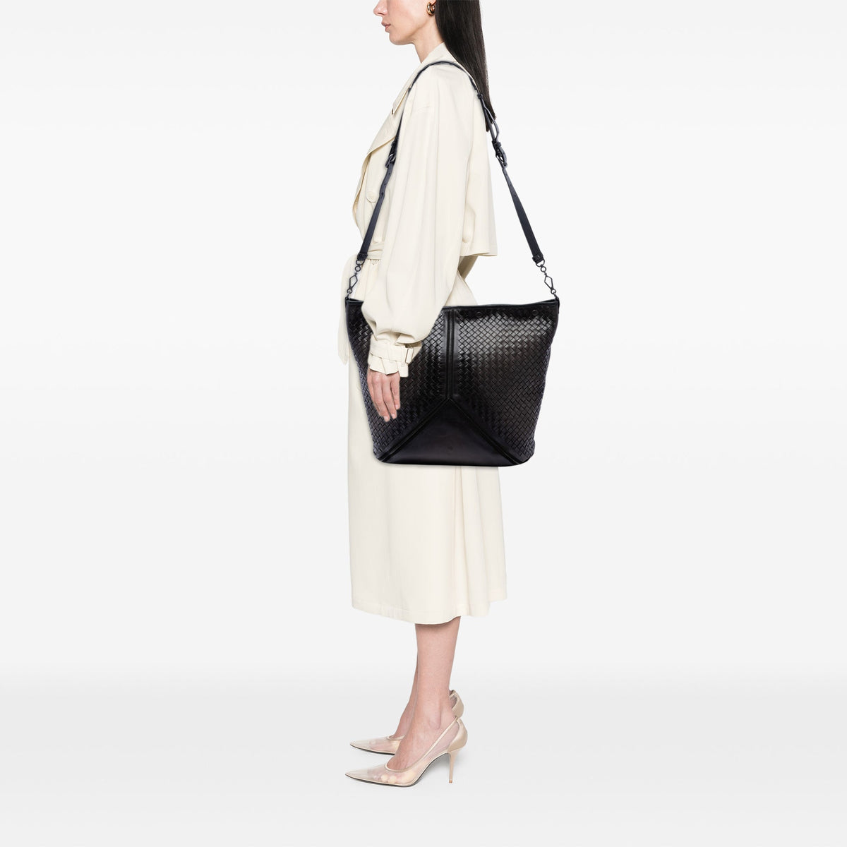 Bottega Veneta Nappa Intrecciato Travel Bag — Brown