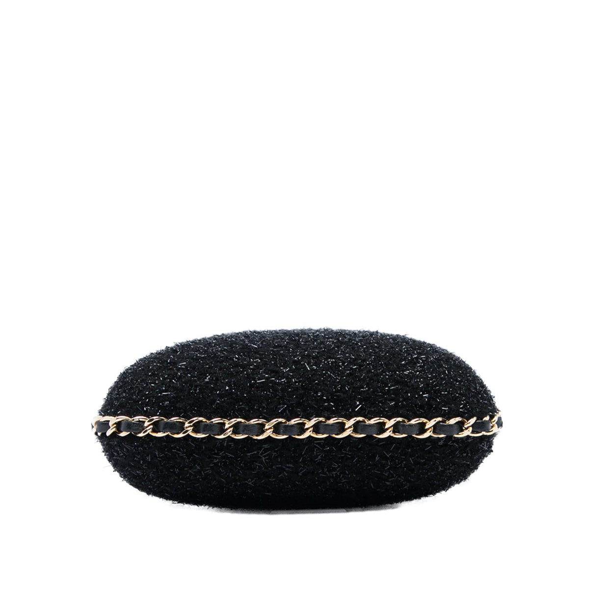 Chanel CC Tweed Chain Around Phone Holder — Black