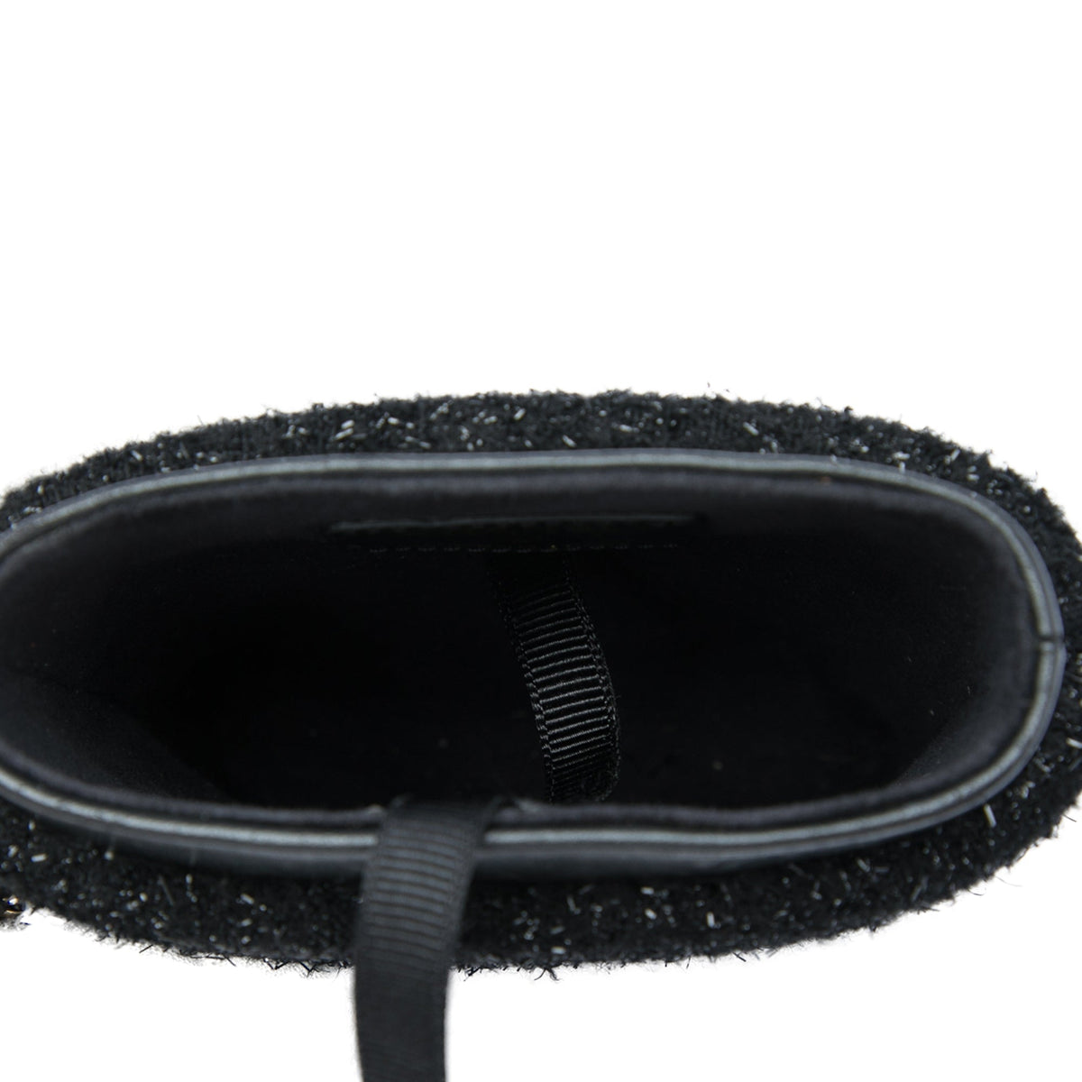 Chanel CC Tweed Chain Around Phone Holder — Black