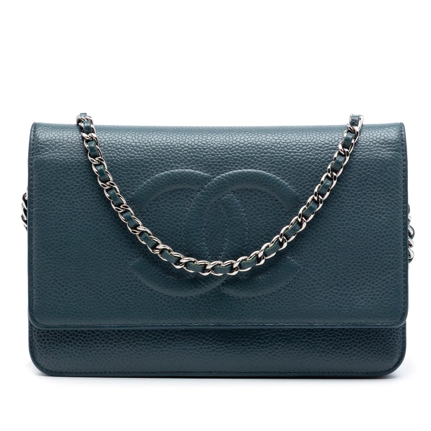 Chanel CC Caviar Wallet On Chain