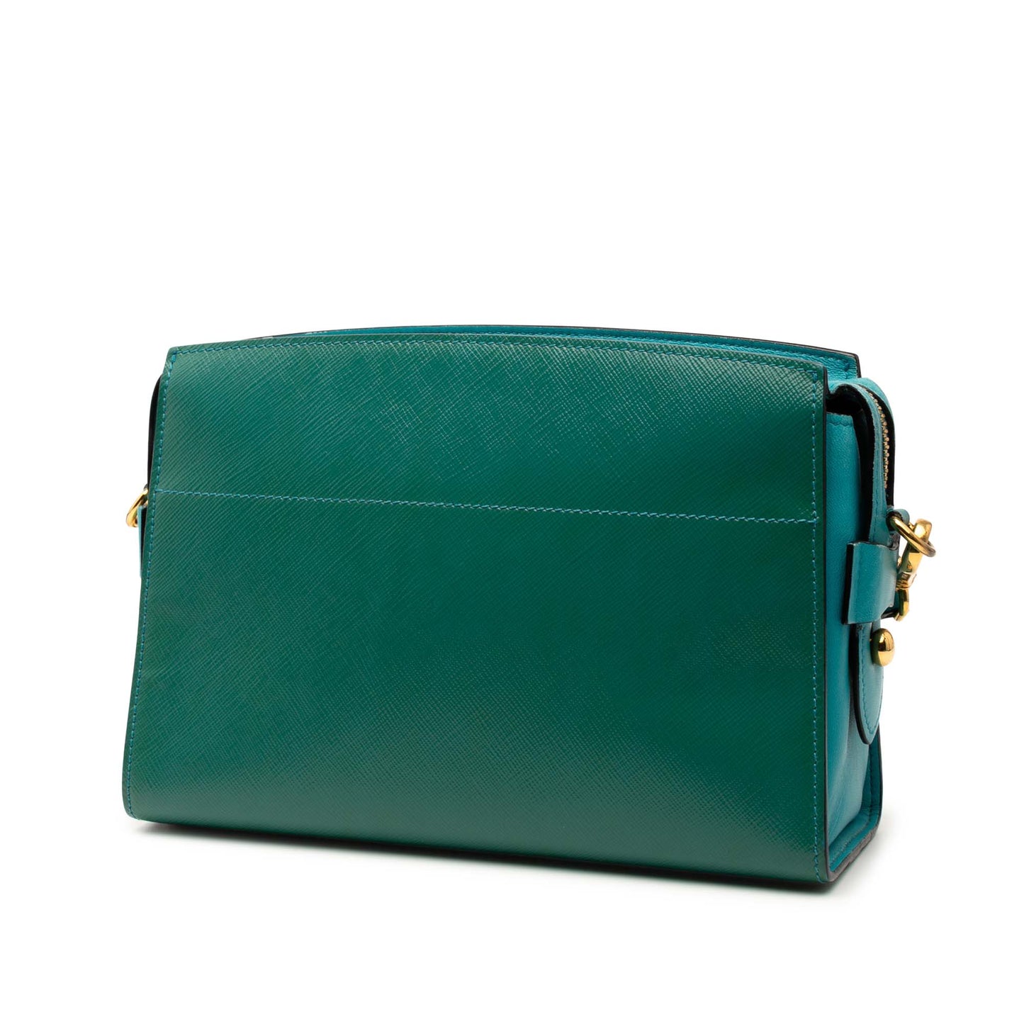 Prada Bicolor Saffiano Vernice Esplanade Crossbody