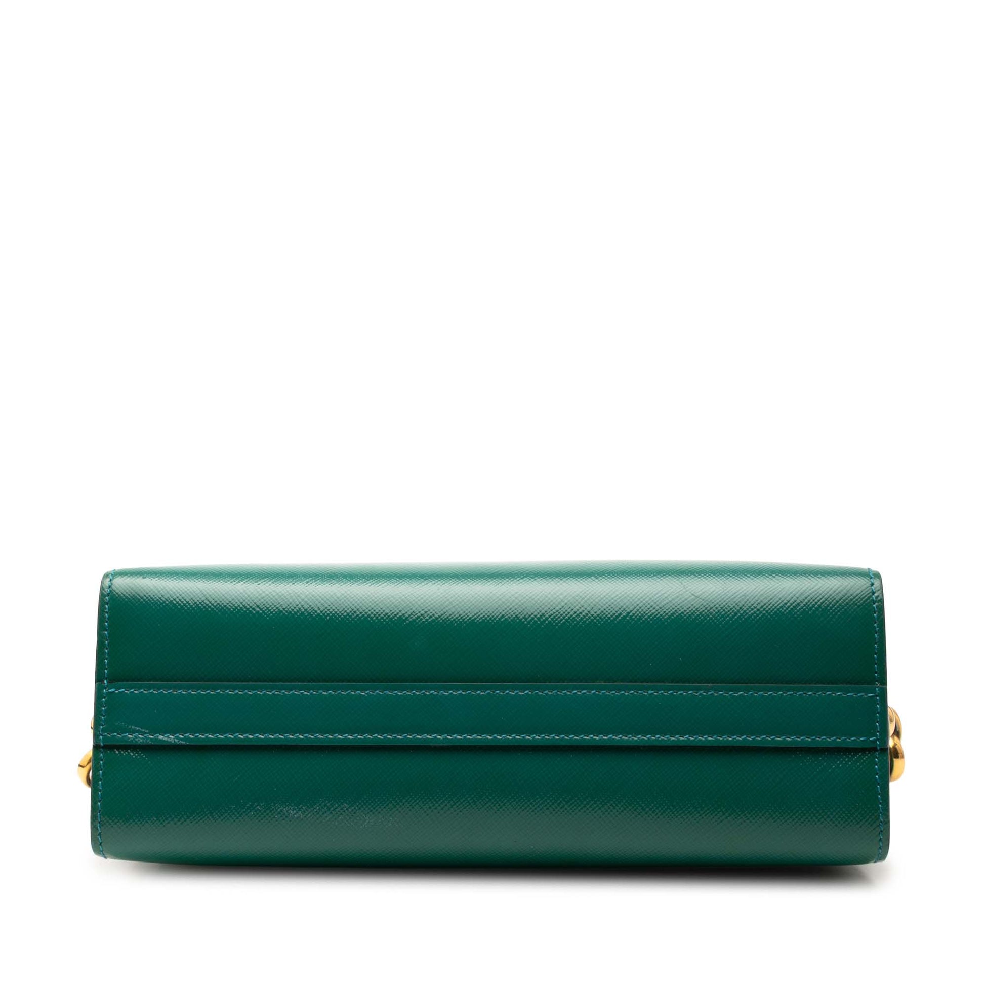 Prada Bicolor Saffiano Vernice Esplanade Crossbody
