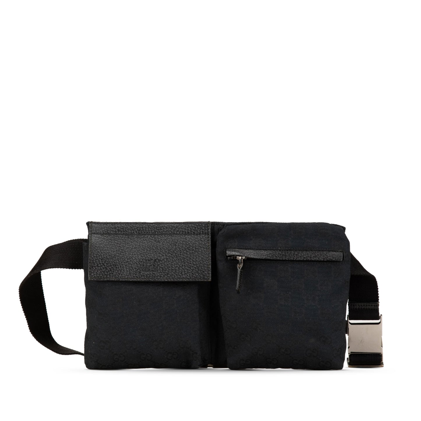 Gucci GG Canvas Double Pocket Belt Bag