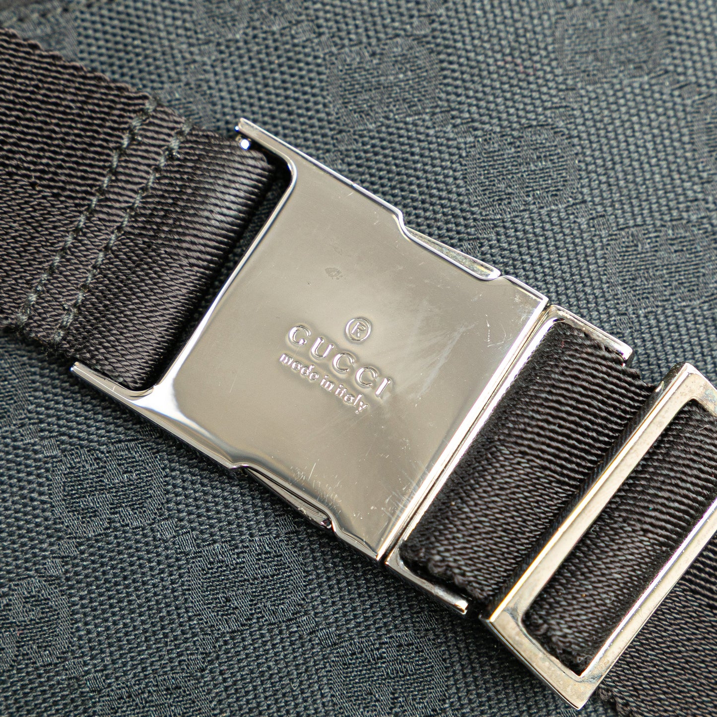 Gucci GG Canvas Double Pocket Belt Bag